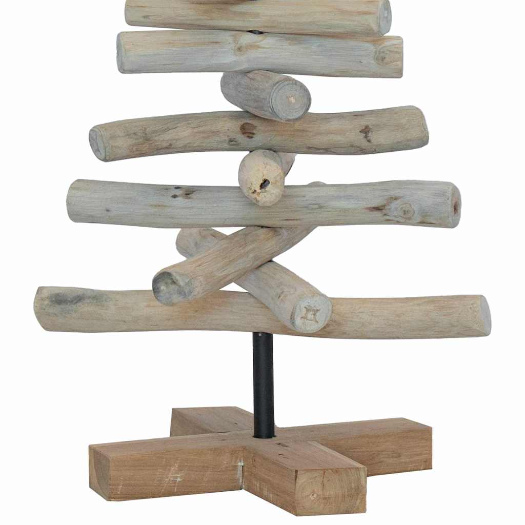 Albero di Natale Marrone 60 cm Legno di teak massello