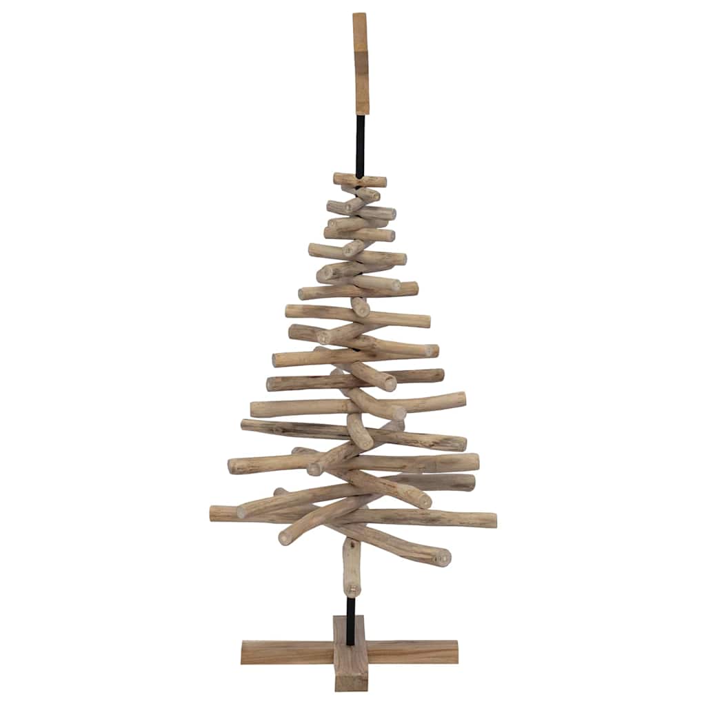 Albero di Natale Marrone 120 cm Legno di teak massello