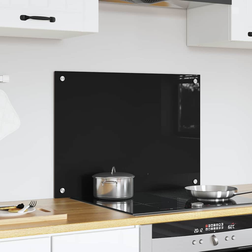 Schienale da cucina Nero 70 x 50 cm vetro temperato
