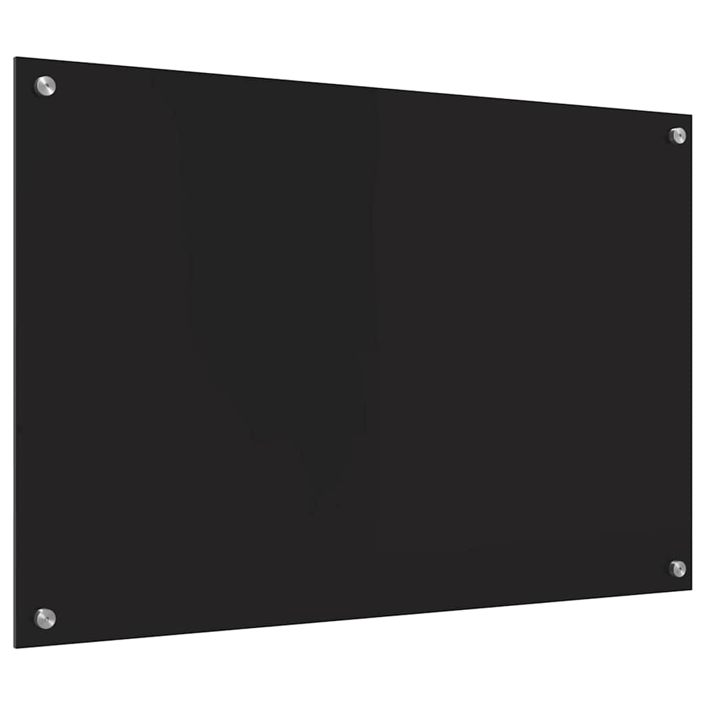 Schienale da cucina Nero 90 x 60 cm vetro temperato