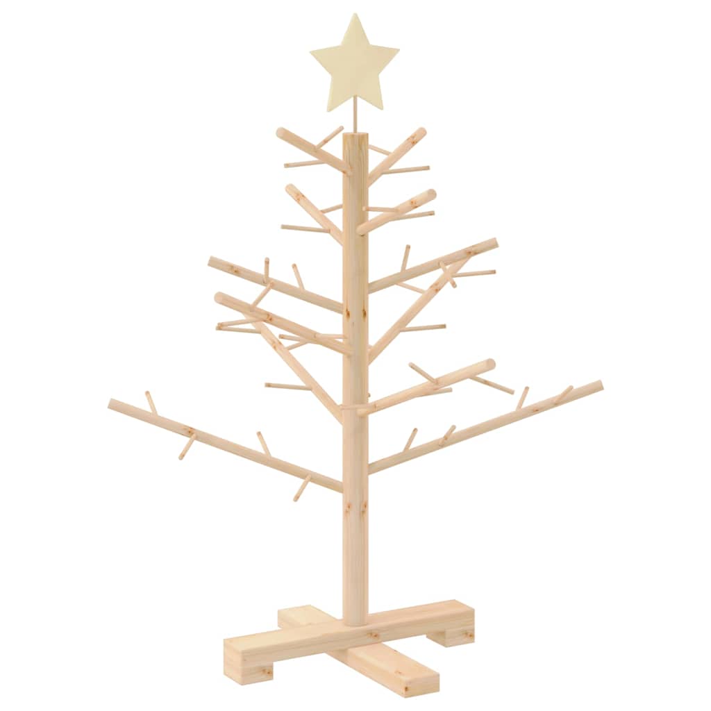 Albero di Natale in legno con supporto Naturale 75 cm