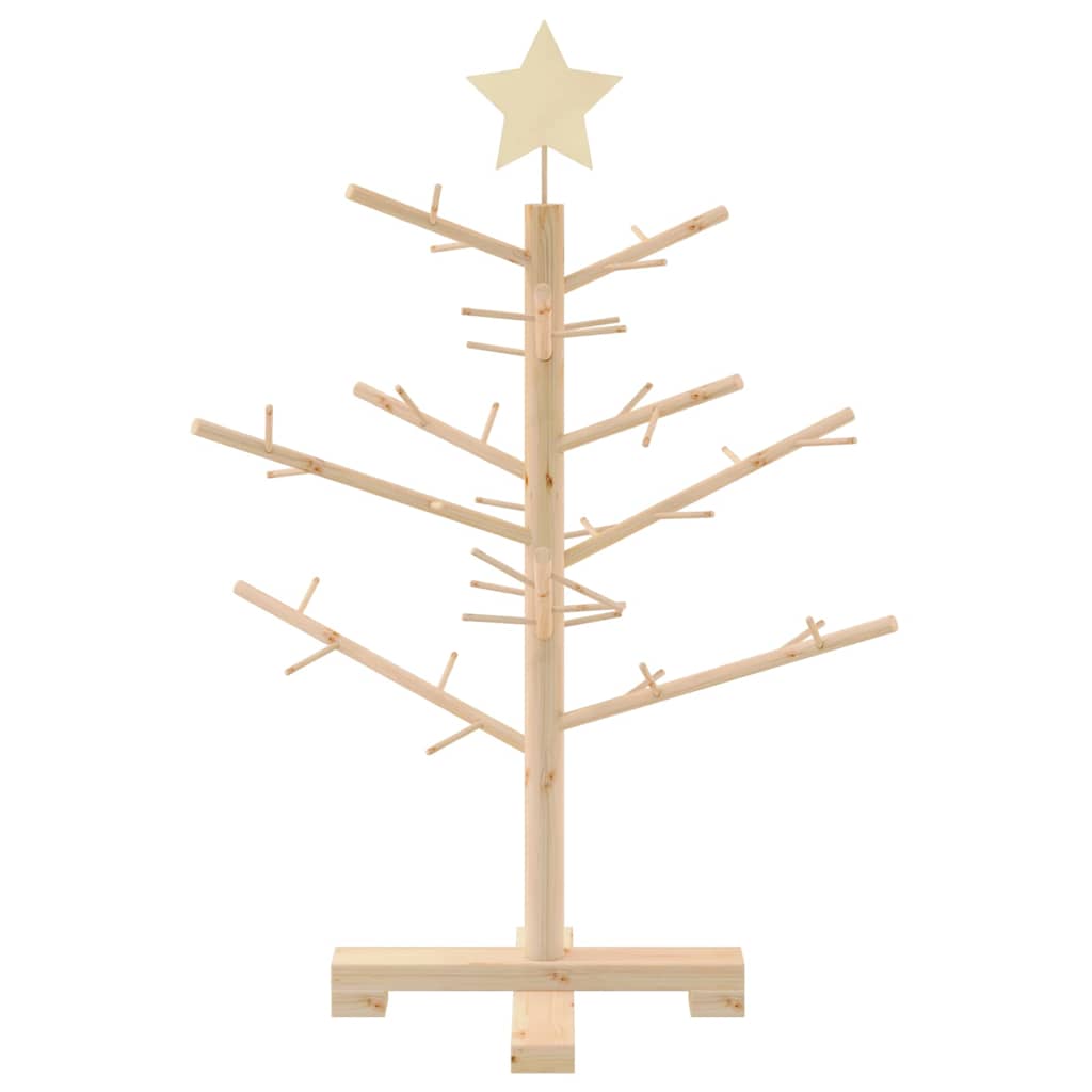 Albero di Natale in legno con supporto Naturale 75 cm