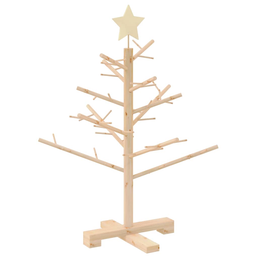 Albero di Natale in legno con supporto Naturale 75 cm
