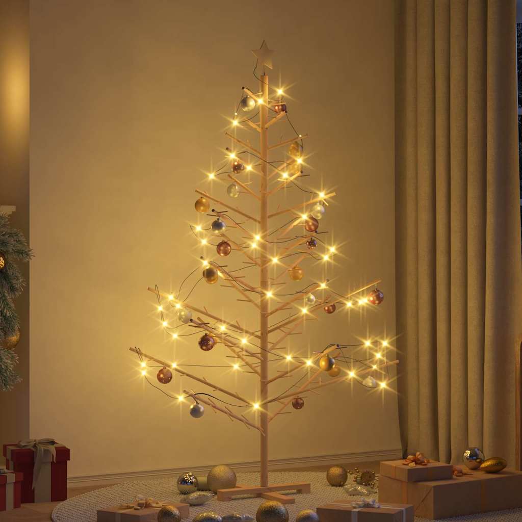 Albero di Natale in legno con supporto Naturale 180 cm