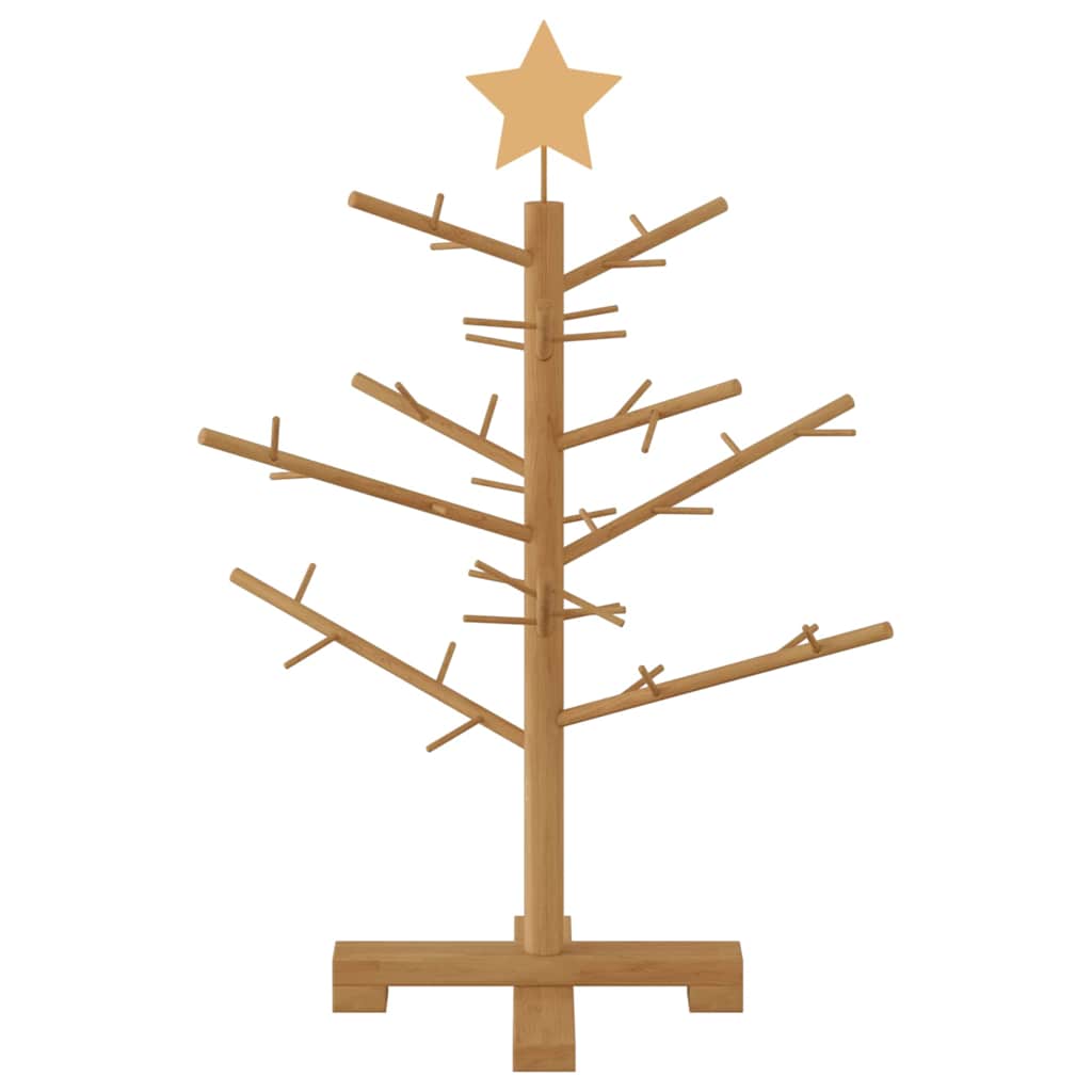 Albero di Natale in legno Marrone 75 cm Legno massiccio di pino