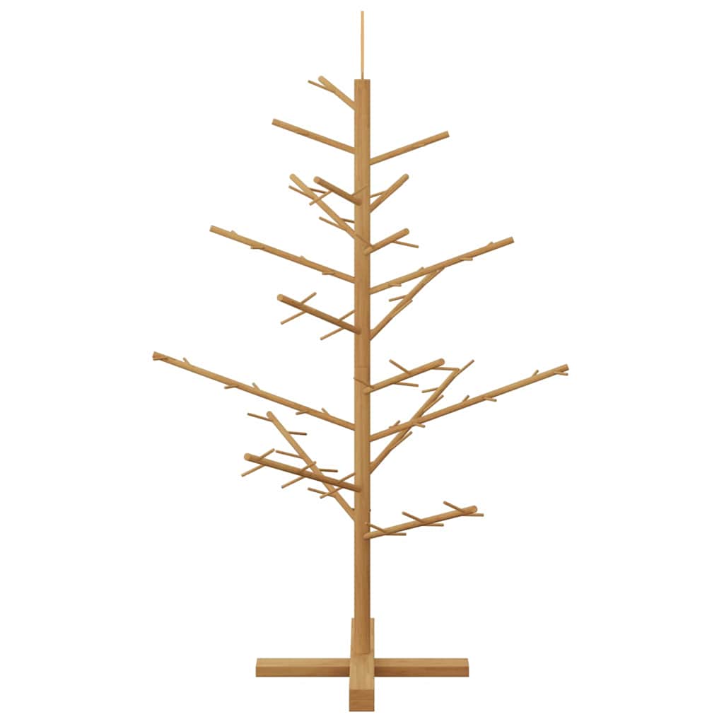 Albero di Natale in legno con supporto Marrone 125 cm