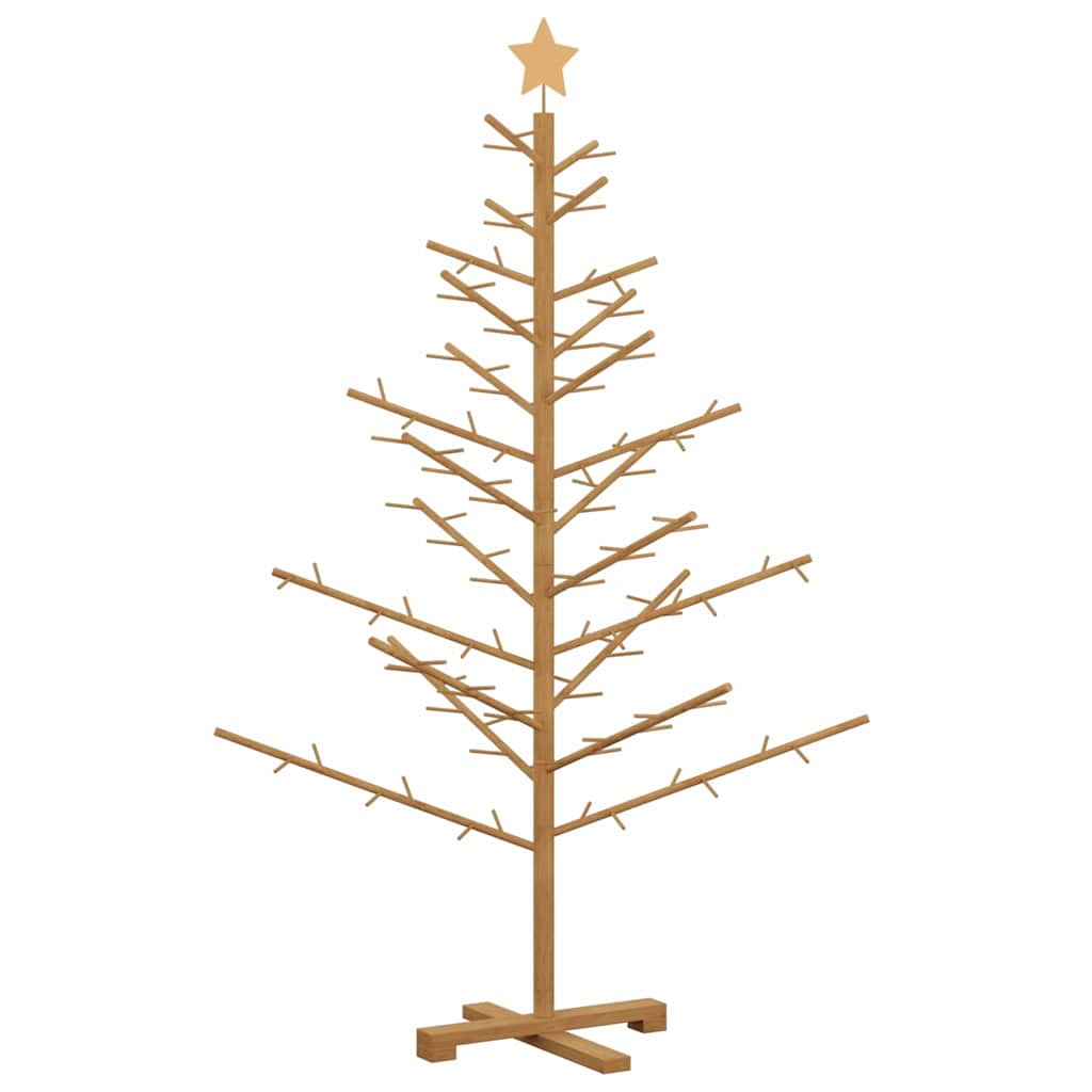 Albero di Natale in legno con supporto Marrone 150 cm
