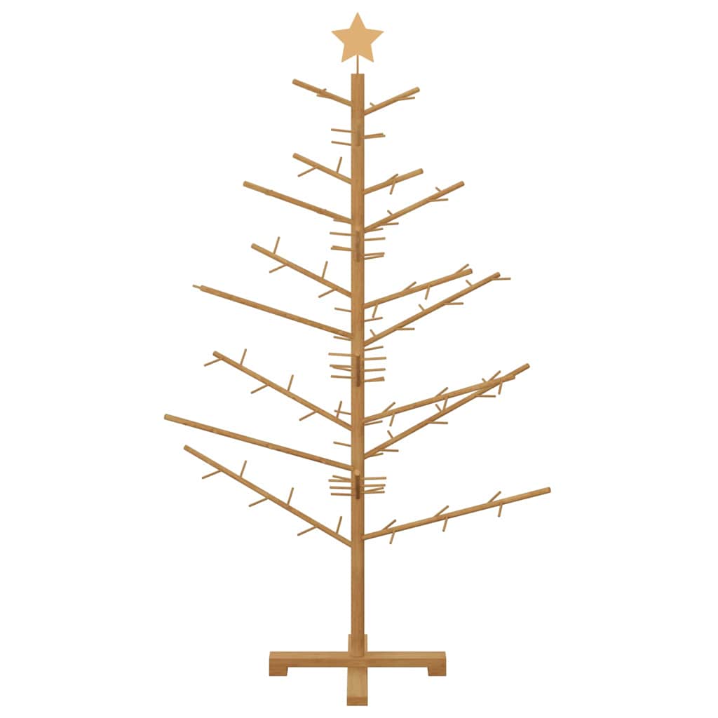 Albero di Natale in legno con supporto Marrone 150 cm