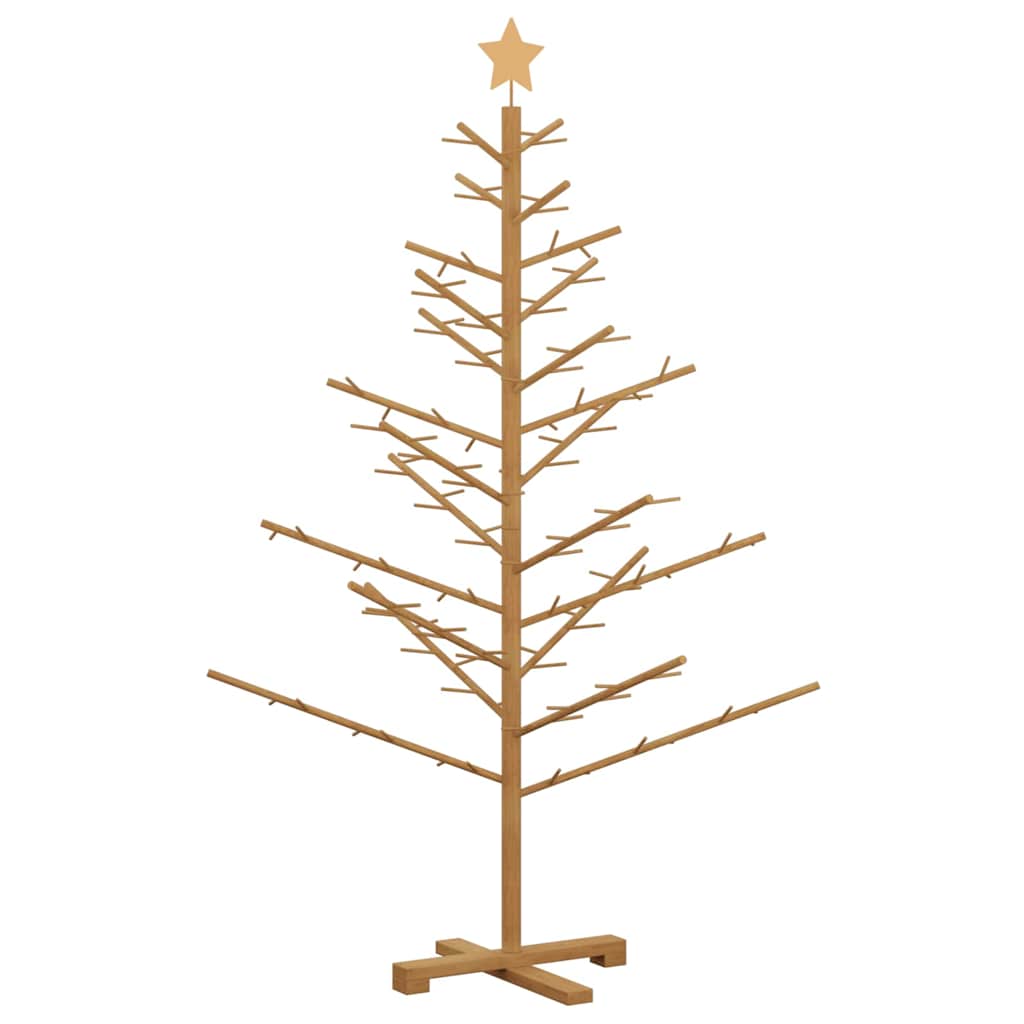 Albero di Natale in legno con supporto Marrone 150 cm
