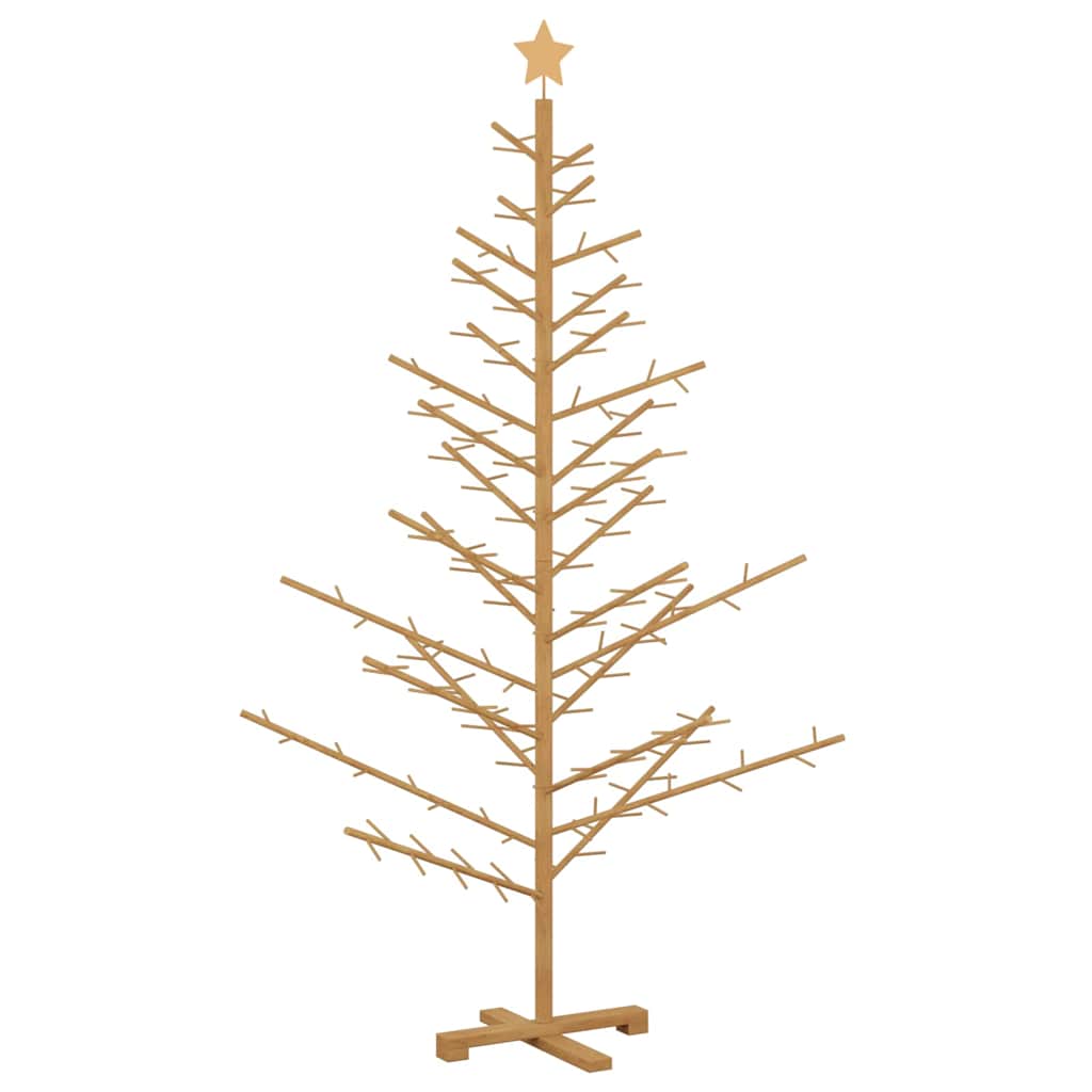 Albero di Natale in legno con supporto Marrone 180 cm