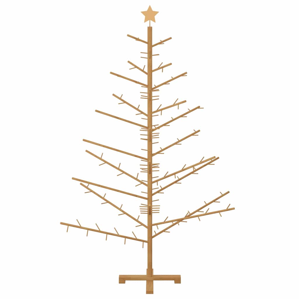 Albero di Natale in legno con supporto Marrone 180 cm