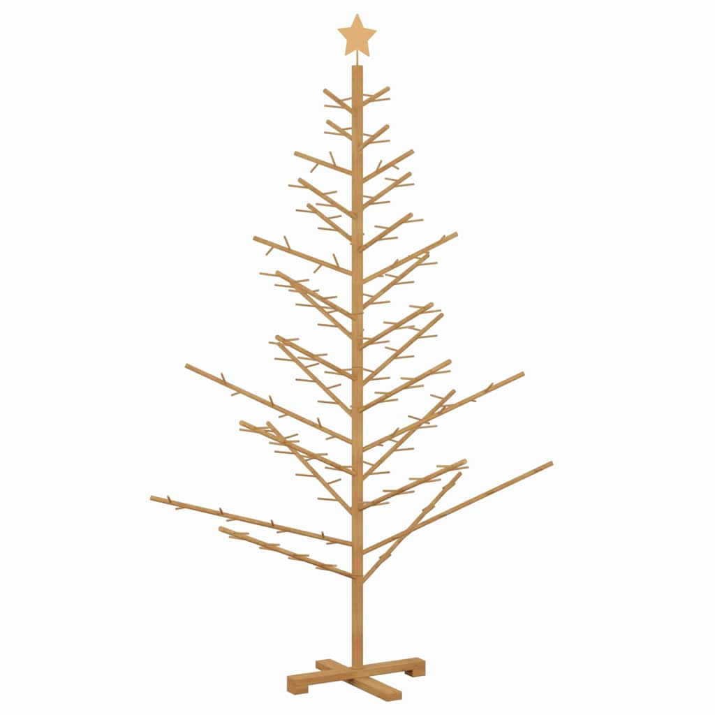 Albero di Natale in legno con supporto Marrone 180 cm