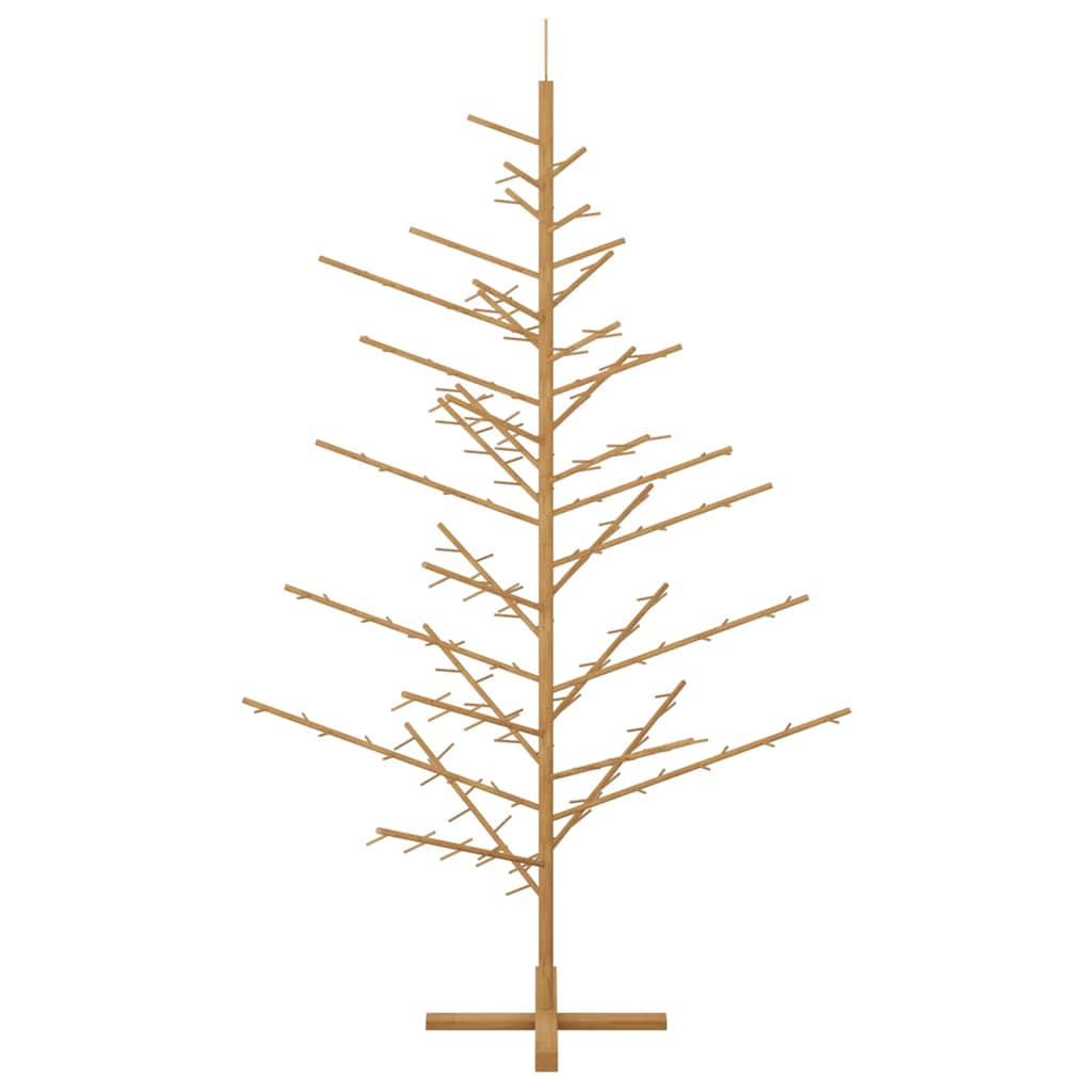 Albero di Natale in legno con supporto Marrone 210 cm