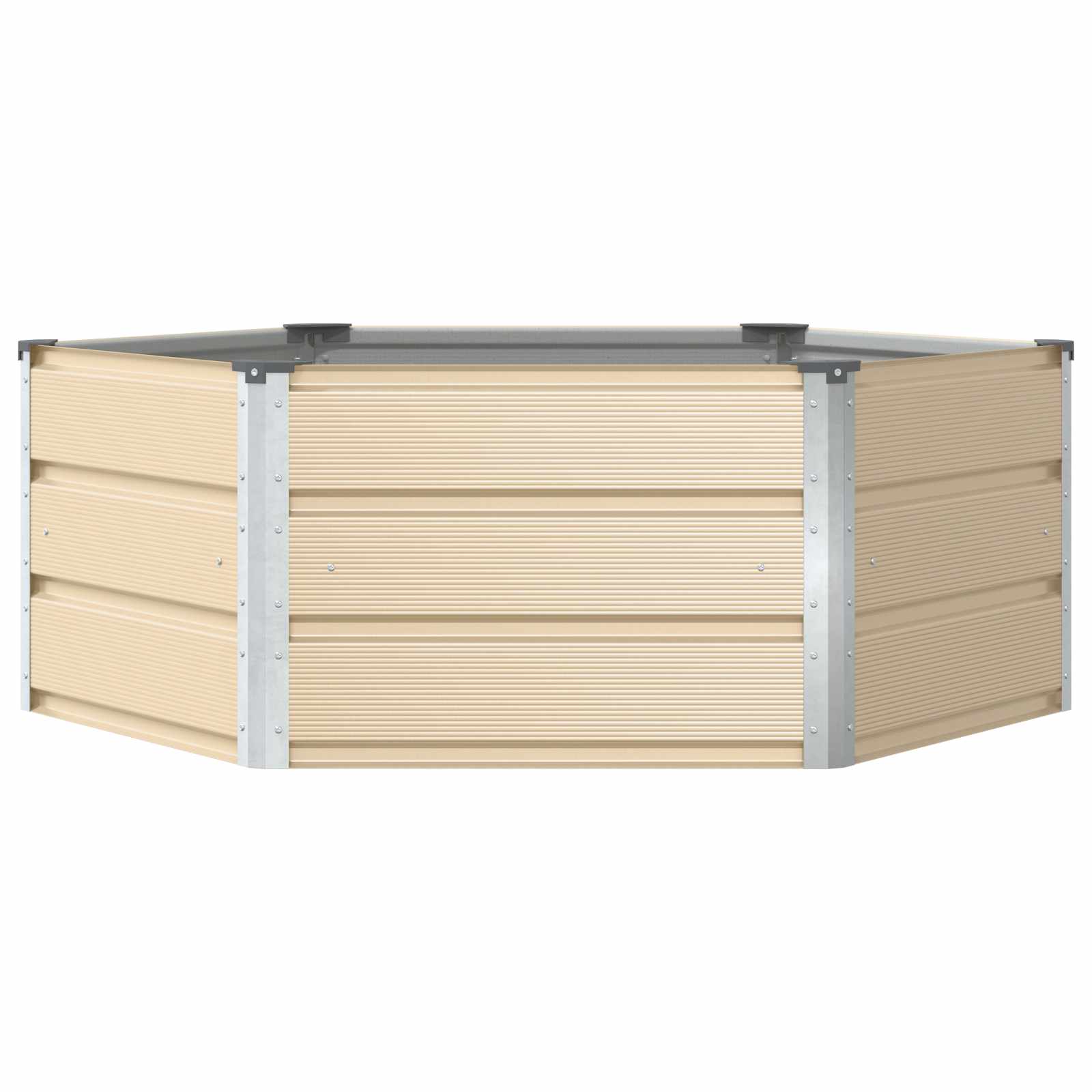 Fioriera Avorio 129 x 129 x 45 cm Acciaio