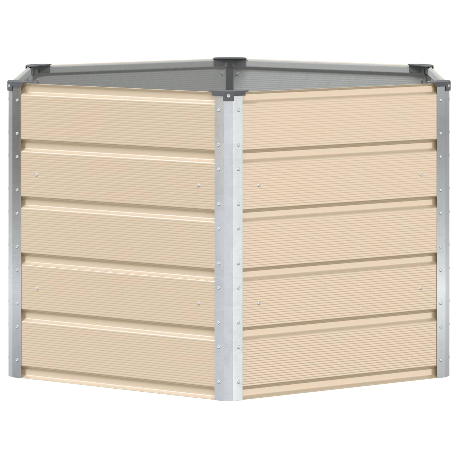 Fioriera Avorio 129 x 129 x 75 cm Acciaio