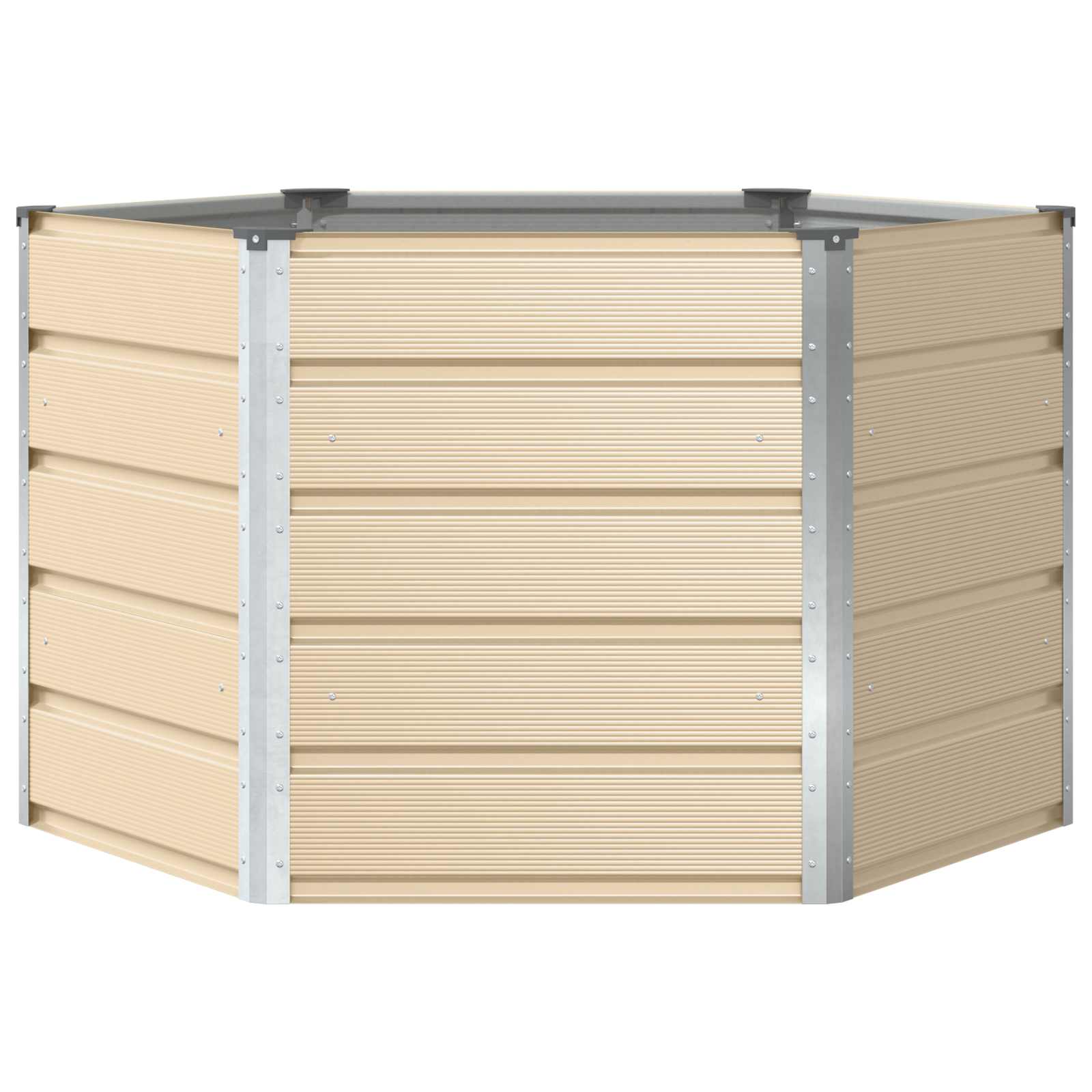 Fioriera Avorio 129 x 129 x 75 cm Acciaio
