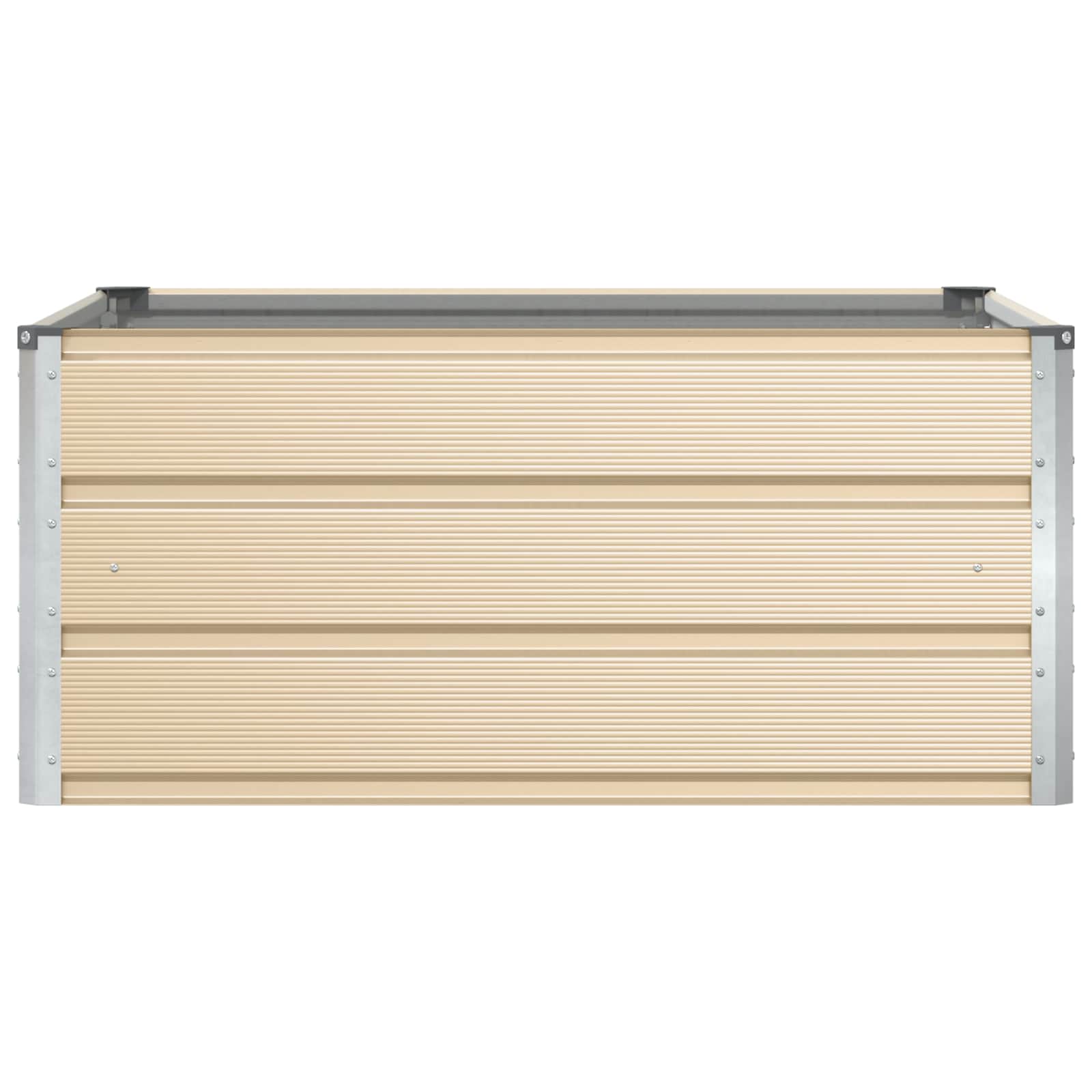Fioriera Avorio 100 x 100 x 45 cm Acciaio