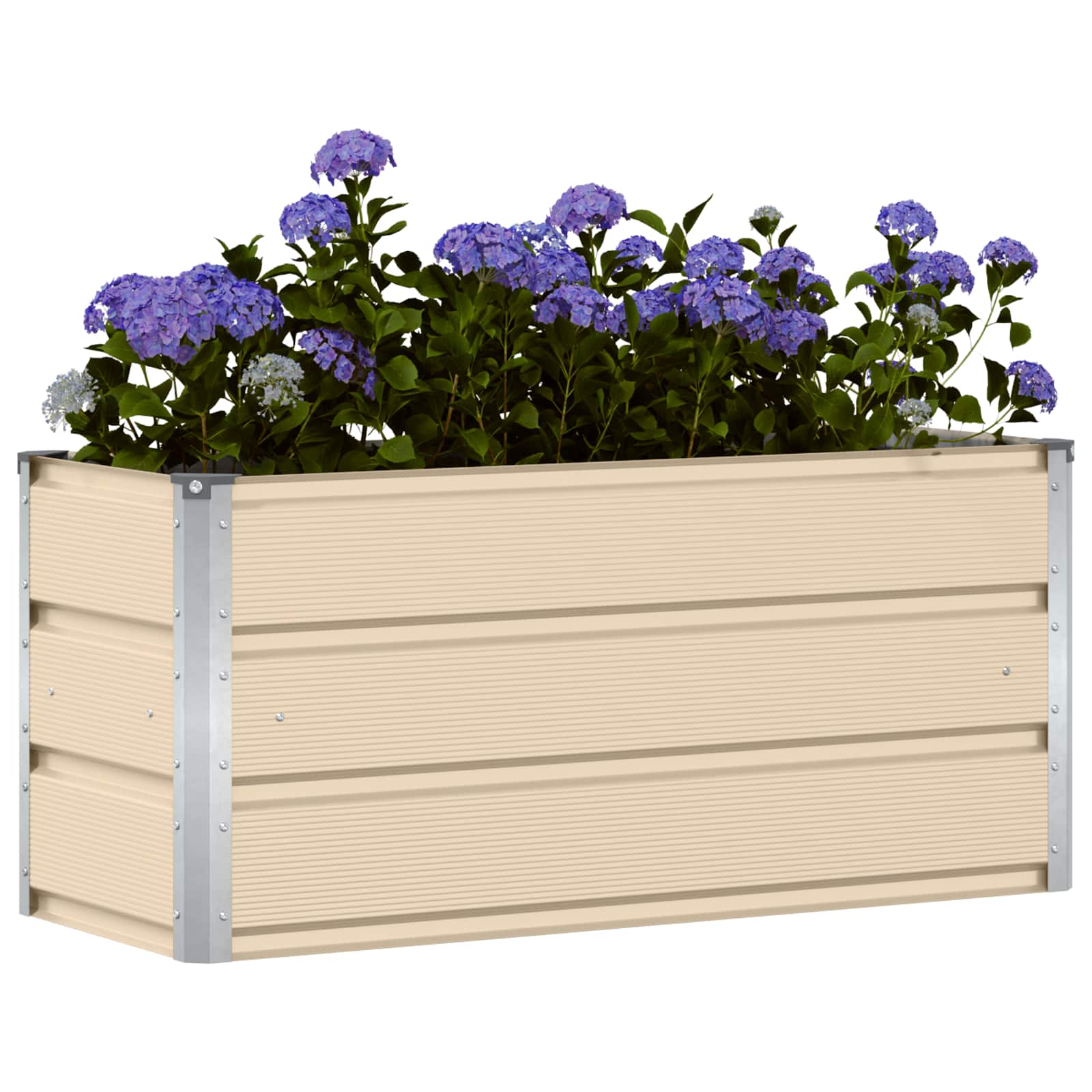 Fioriera Avorio 100 x 40 x 45 cm Acciaio