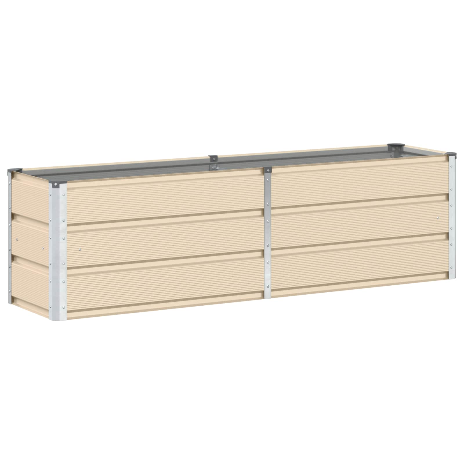 Fioriera Avorio 160 x 40 x 45 cm Acciaio
