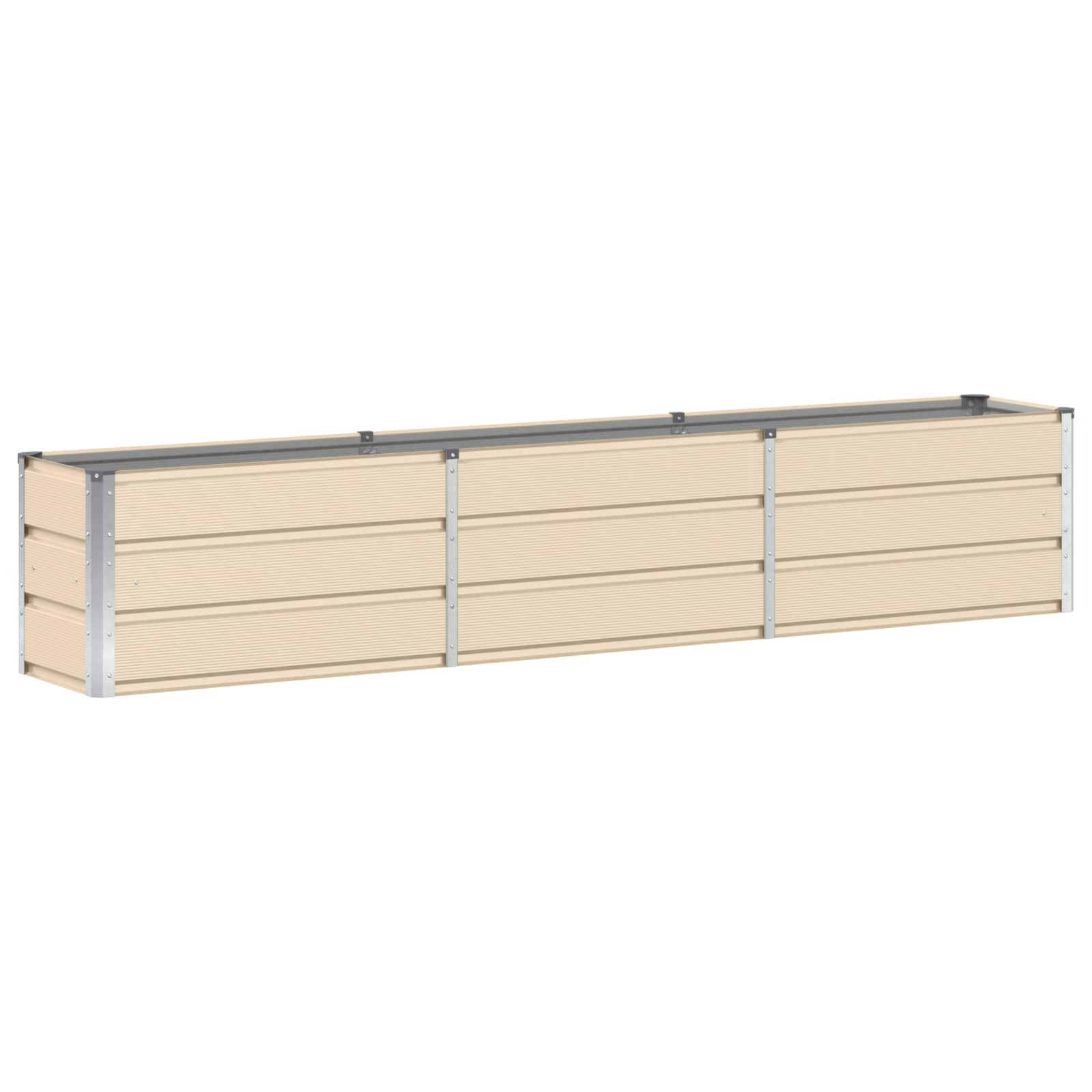 Fioriera Avorio 240 x 40 x 45 cm Acciaio
