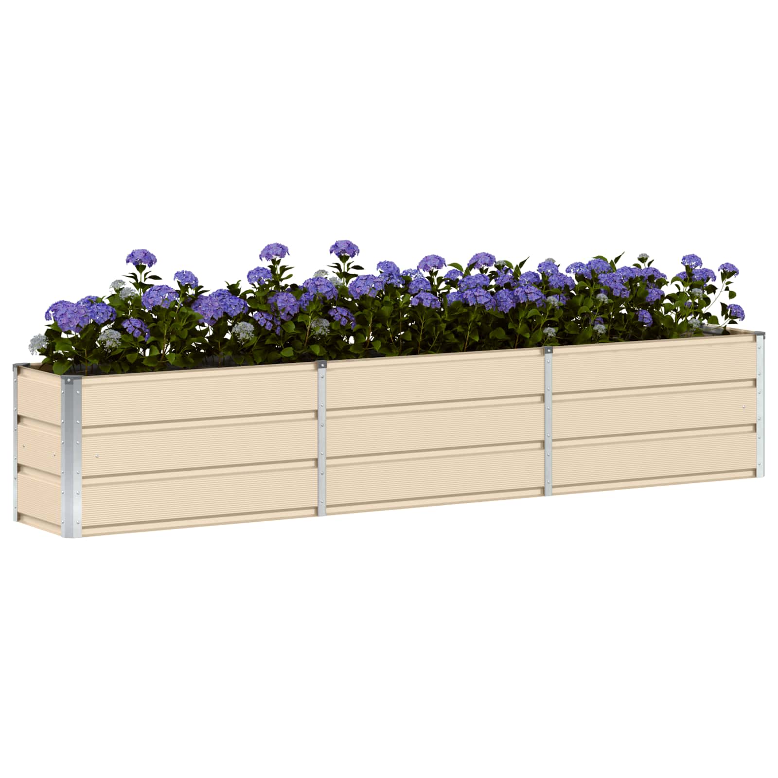 Fioriera Avorio 240 x 40 x 45 cm Acciaio
