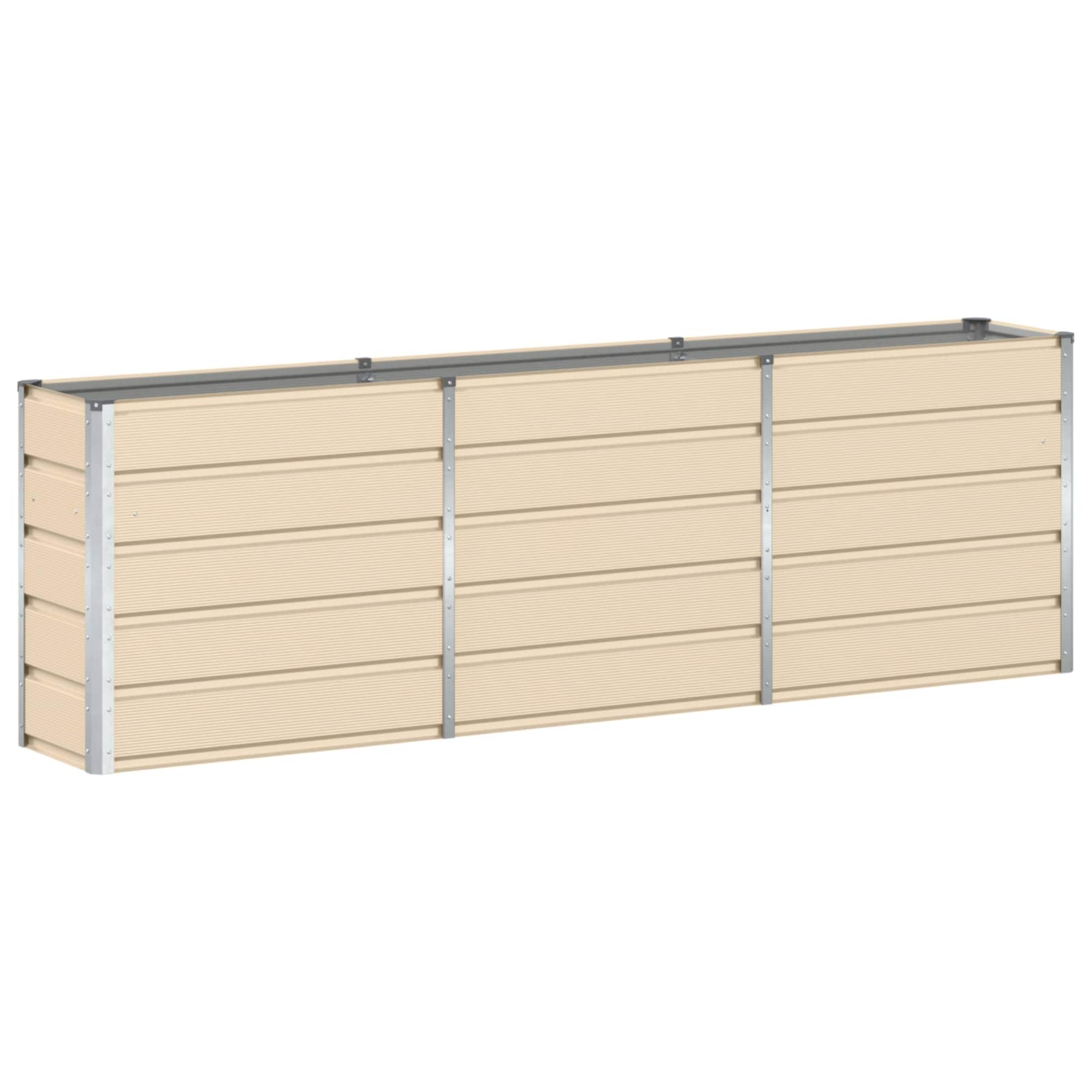 Fioriera Avorio 240 x 40 x 75 cm Acciaio