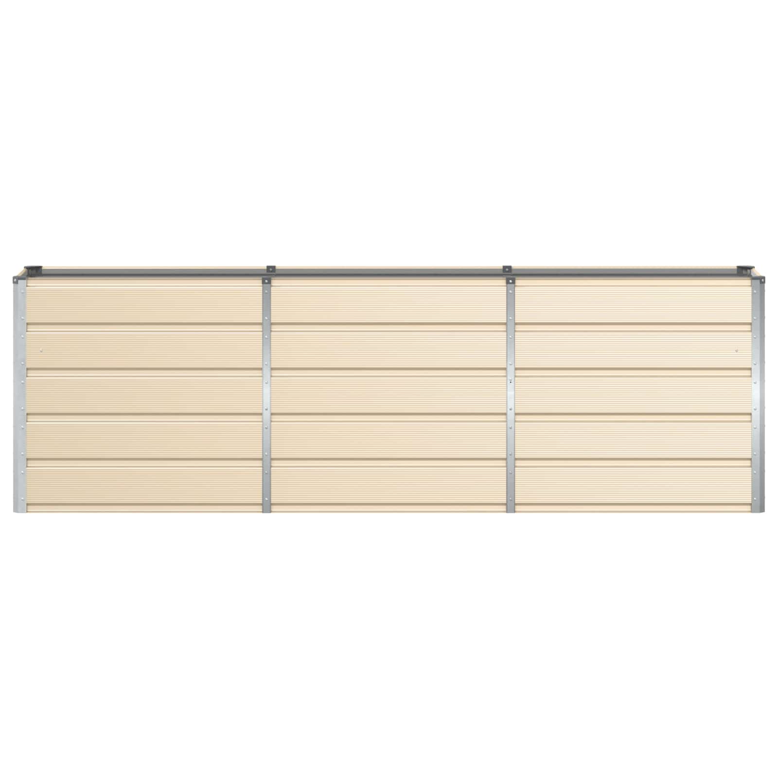 Fioriera Avorio 240 x 40 x 75 cm Acciaio