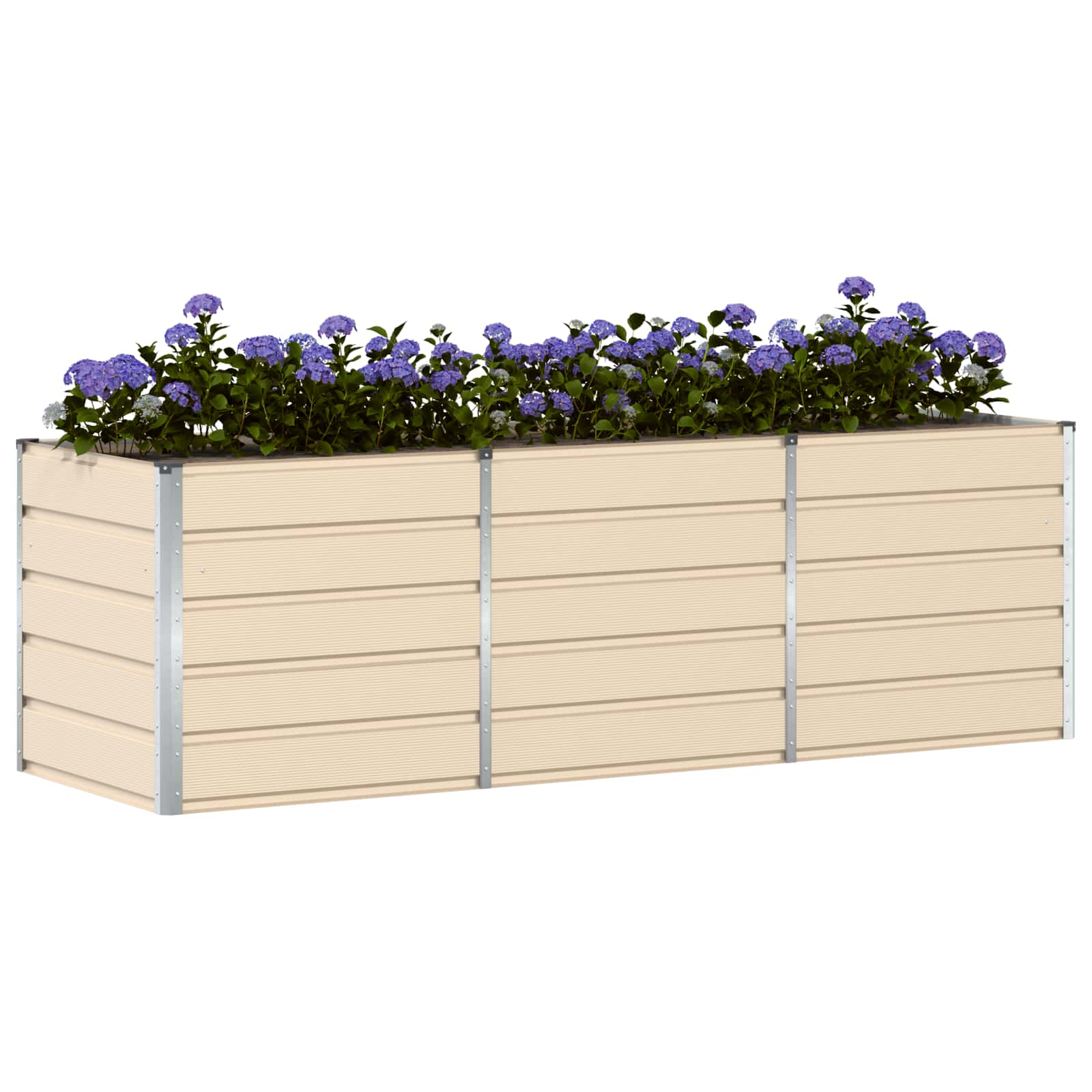 Fioriera Avorio 240 x 80 x 75 cm Acciaio