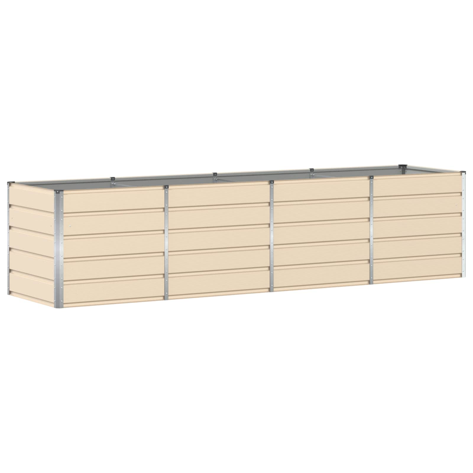 Fioriera Avorio 320 x 80 x 75 cm Acciaio
