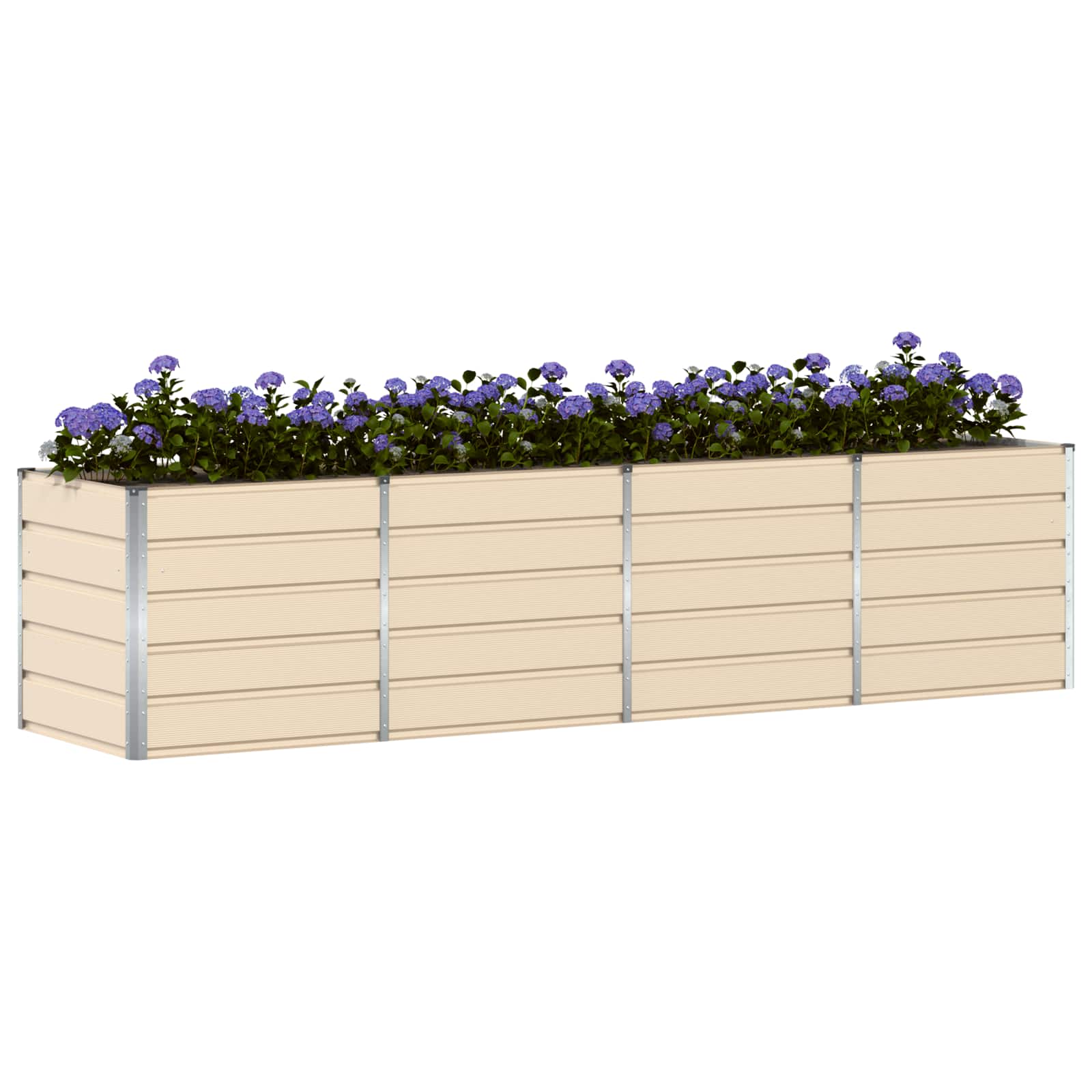 Fioriera Avorio 320 x 80 x 75 cm Acciaio