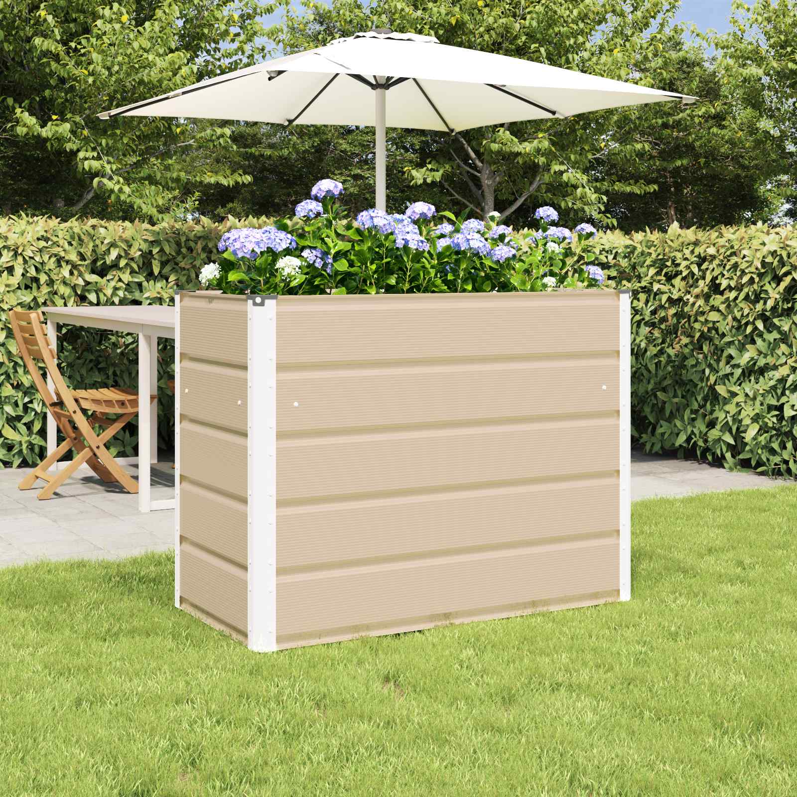 Fioriera Avorio 100 x 50 x 75 cm Acciaio zincato