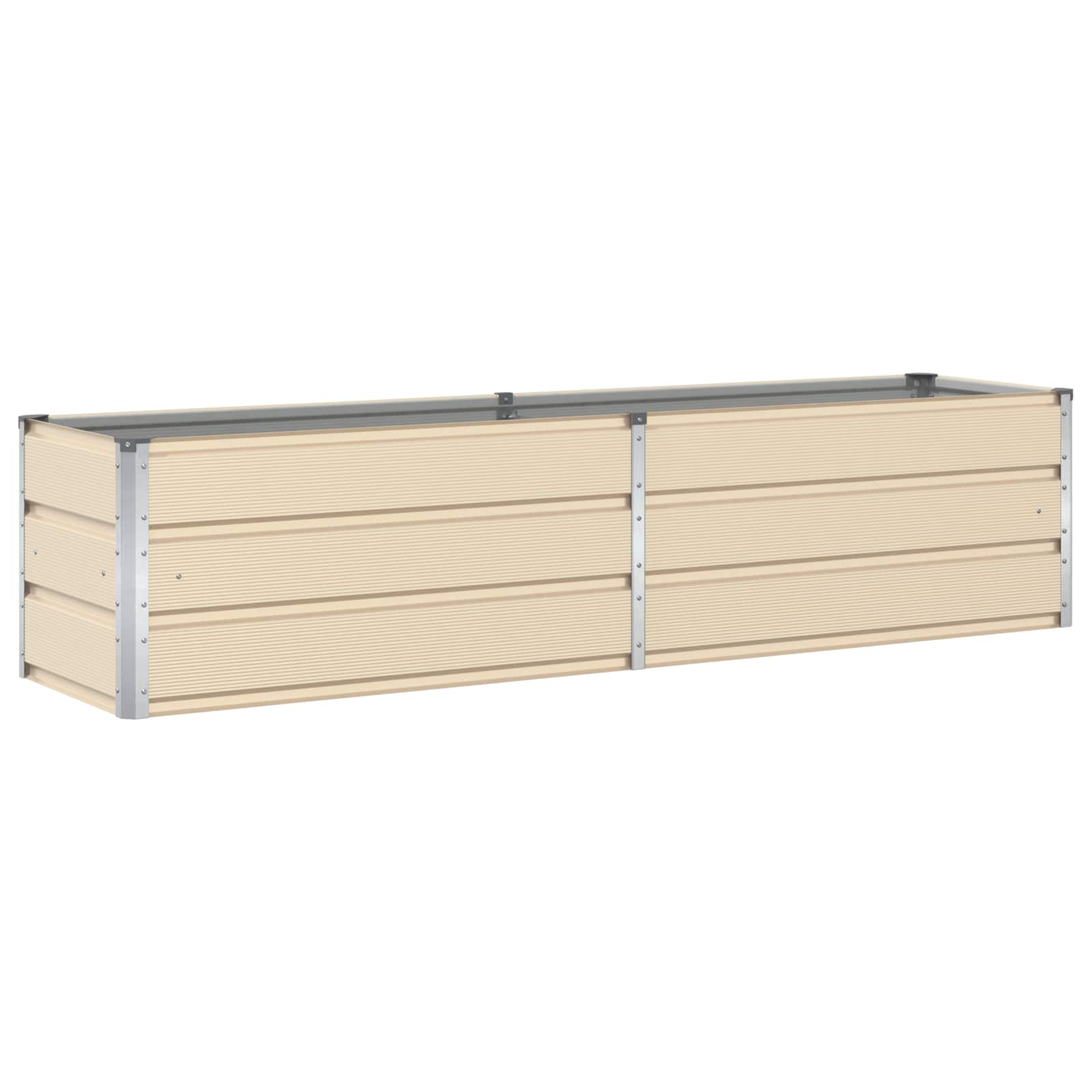 Fioriera Avorio 195 x 50 x 45 cm Acciaio zincato