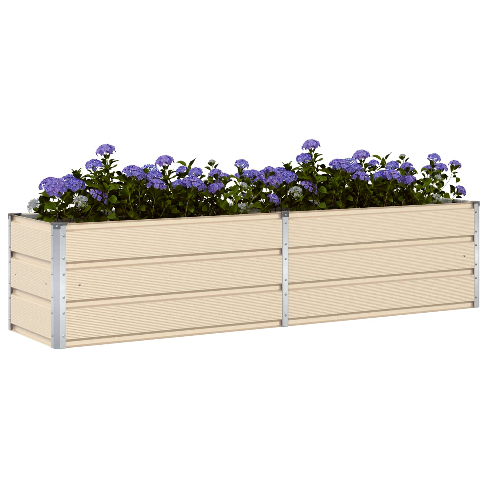 Fioriera Avorio 195 x 50 x 45 cm Acciaio zincato