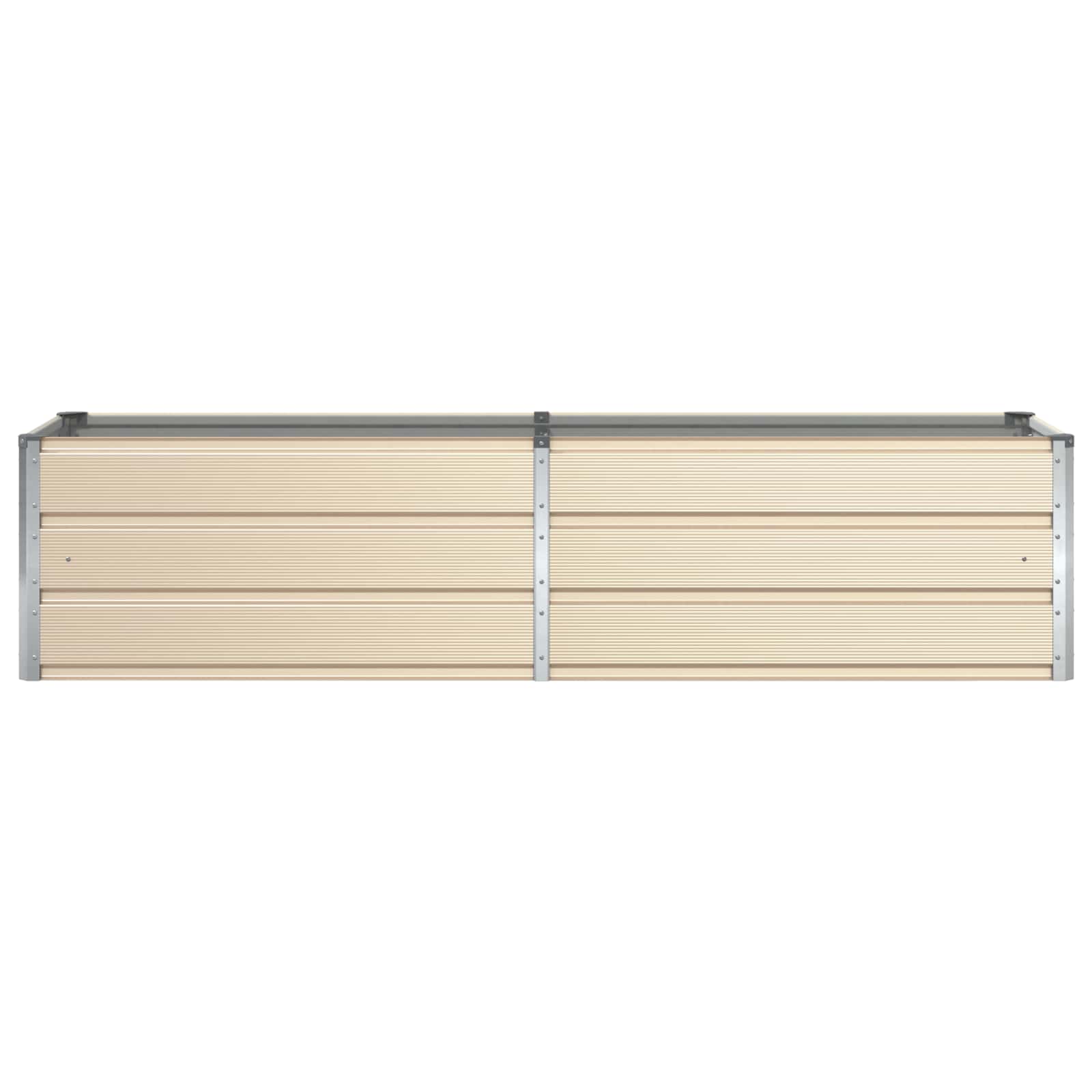 Fioriera Avorio 195 x 50 x 45 cm Acciaio zincato