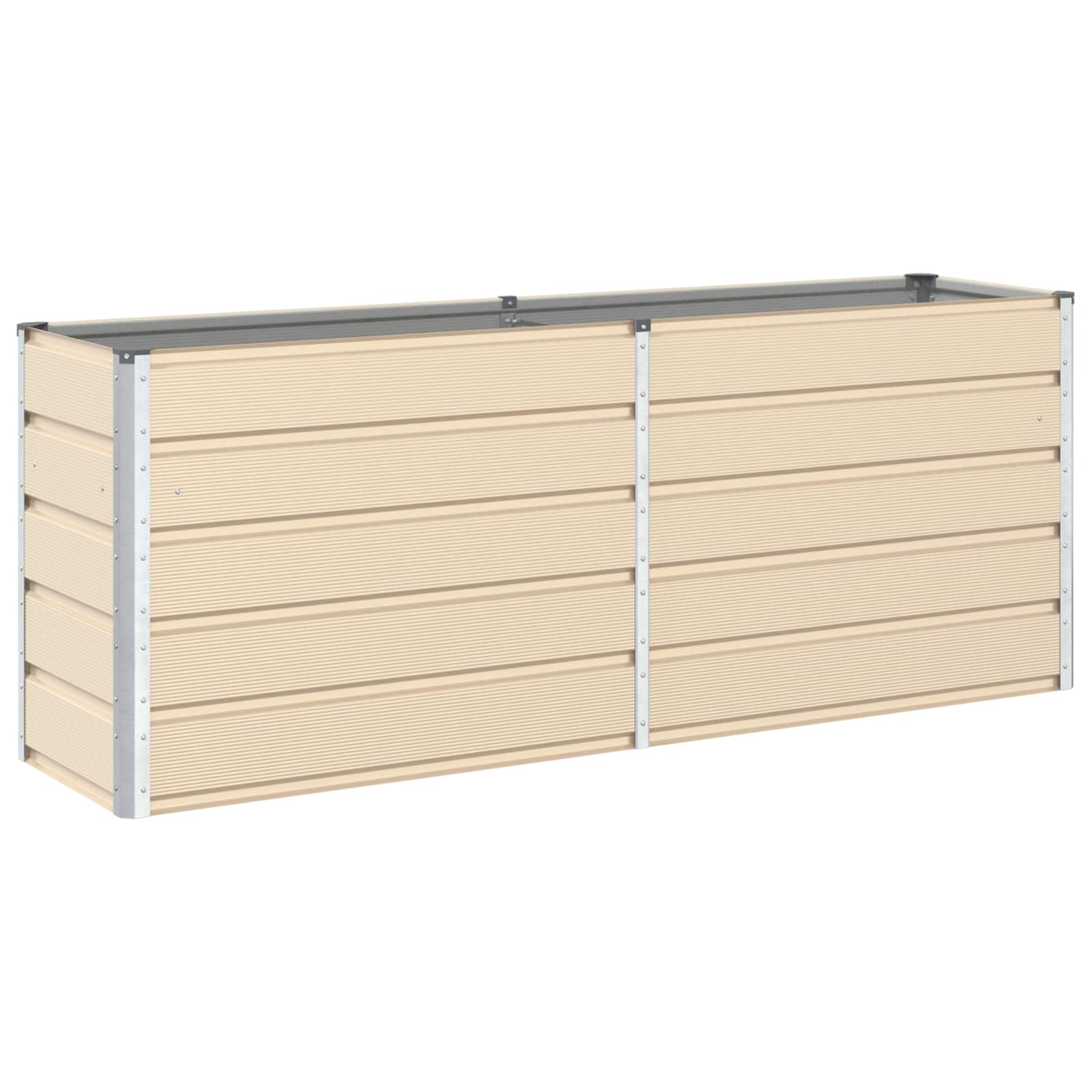 Fioriera Avorio 195 x 50 x 75 cm Acciaio zincato