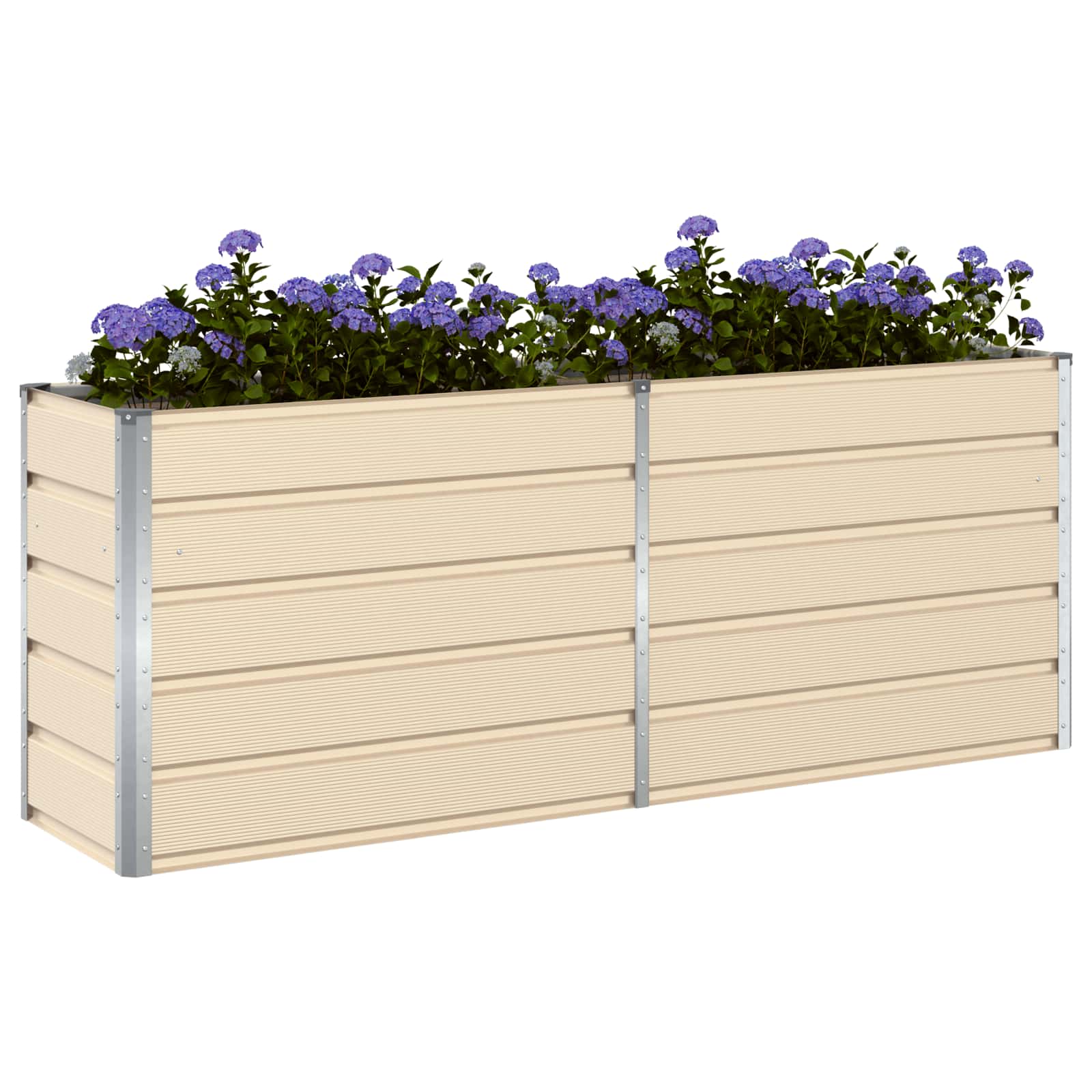 Fioriera Avorio 195 x 50 x 75 cm Acciaio zincato