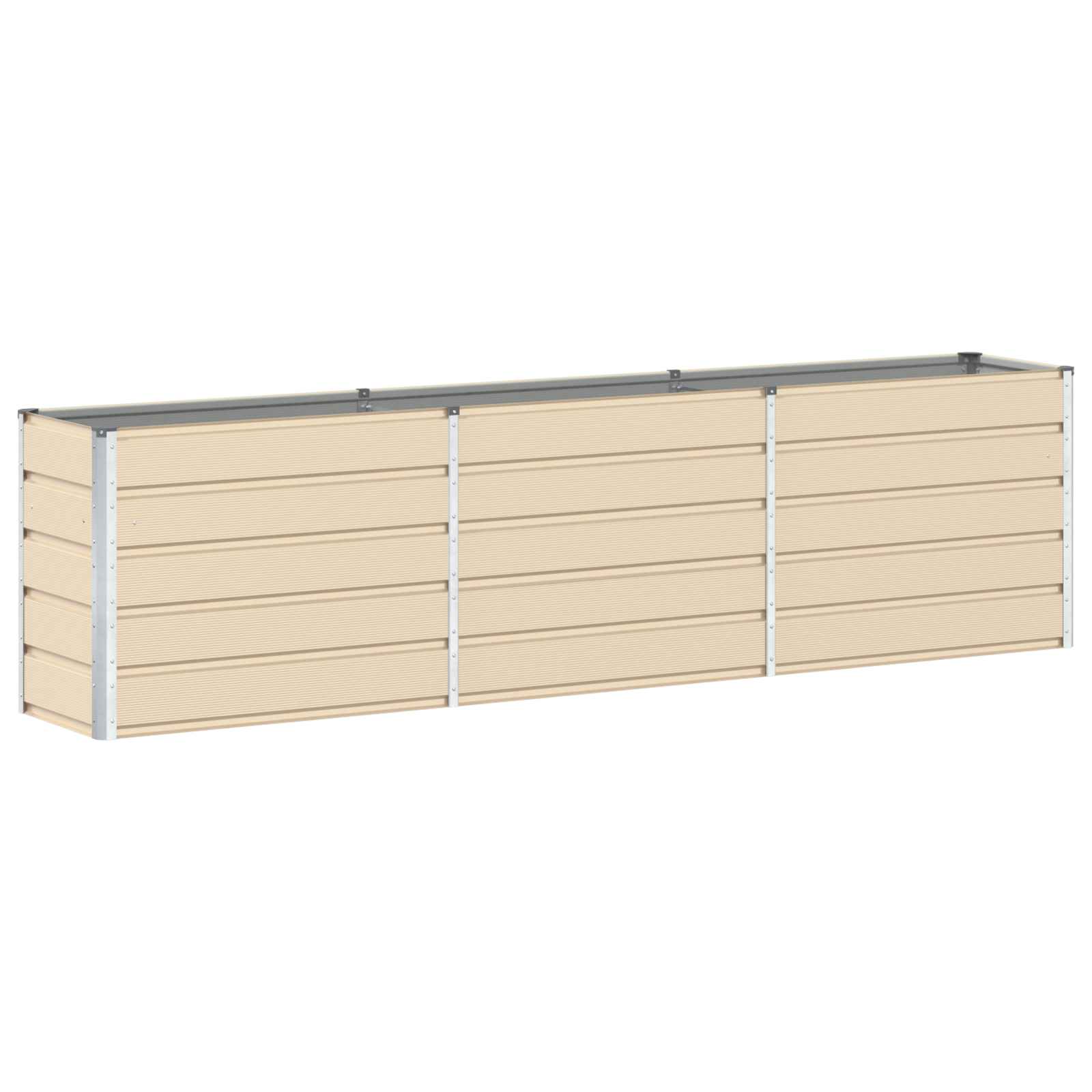 Fioriera Avorio 290 x 50 x 75 cm Acciaio zincato