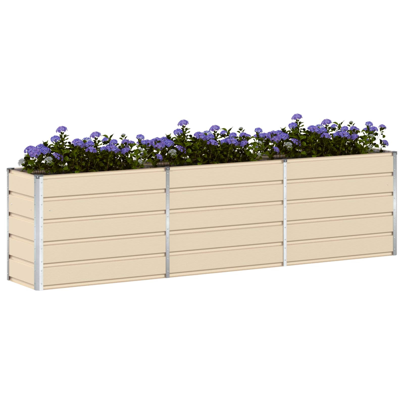 Fioriera Avorio 290 x 50 x 75 cm Acciaio zincato