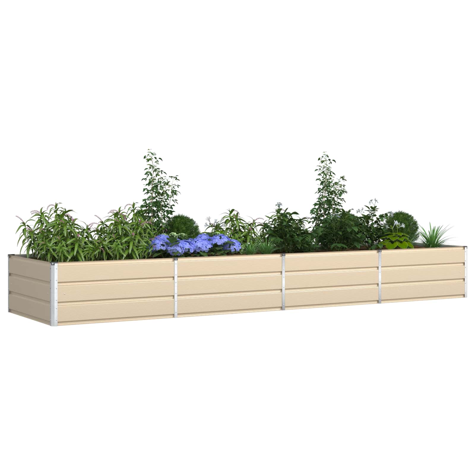 Fioriera Avorio 385 x 100 x 45 cm Acciaio zincato