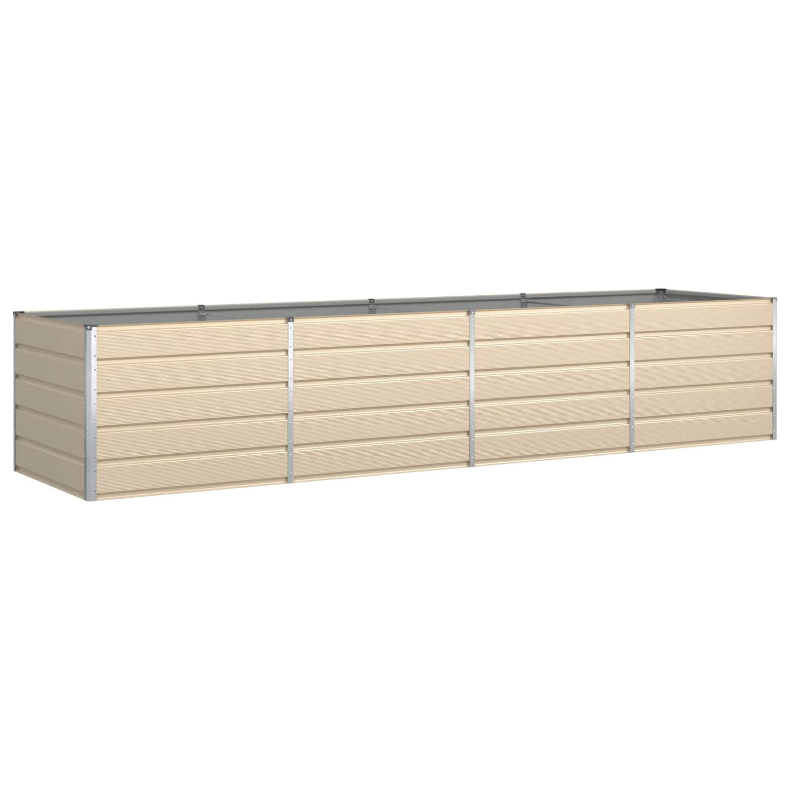 Fioriera Avorio 385 x 100 x 75 cm Acciaio zincato