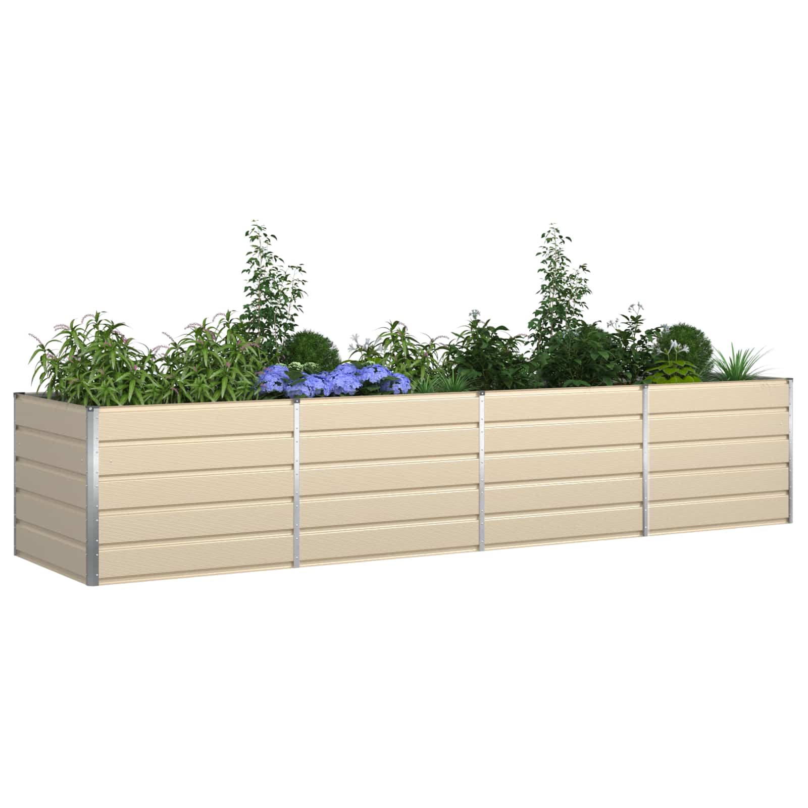 Fioriera Avorio 385 x 100 x 75 cm Acciaio zincato