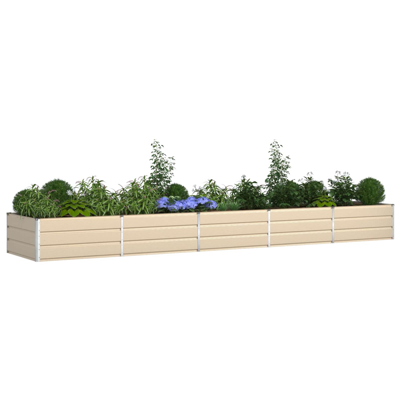 Fioriera Avorio 480 x 100 x 45 cm Acciaio zincato