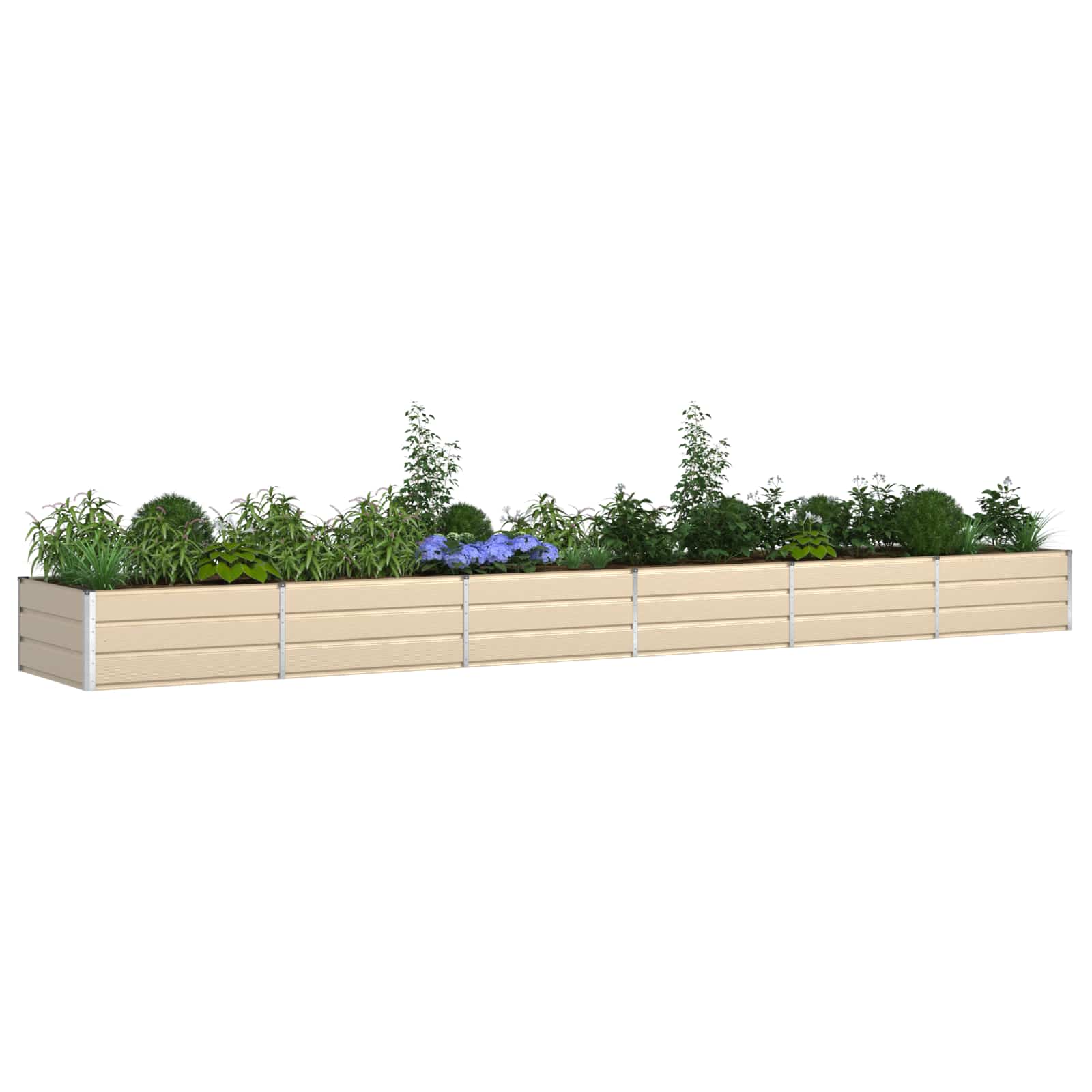 Fioriera Avorio 580 x 100 x 45 cm Acciaio zincato