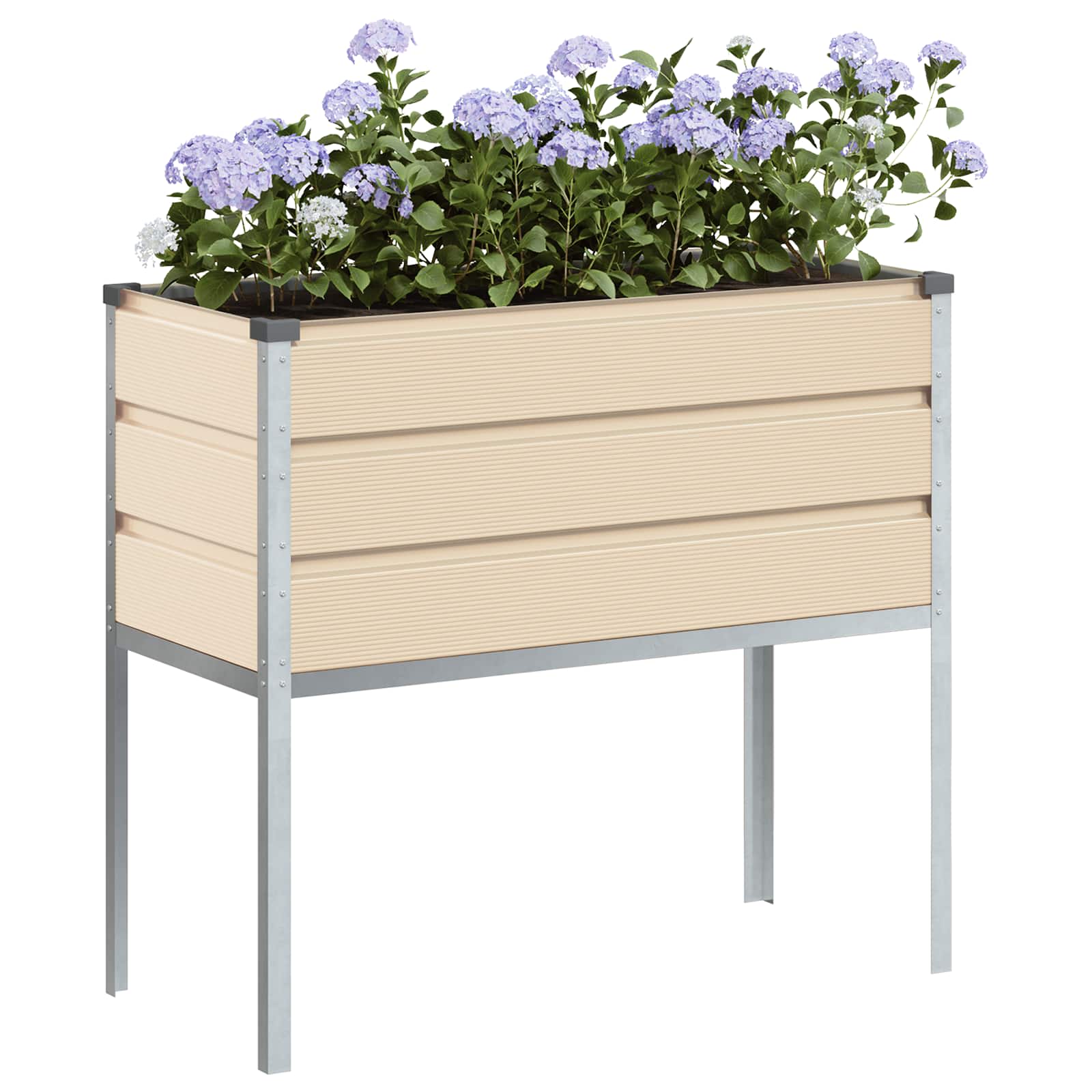 Fioriera Avorio 100 x 45 x 90 cm Acciaio zincato
