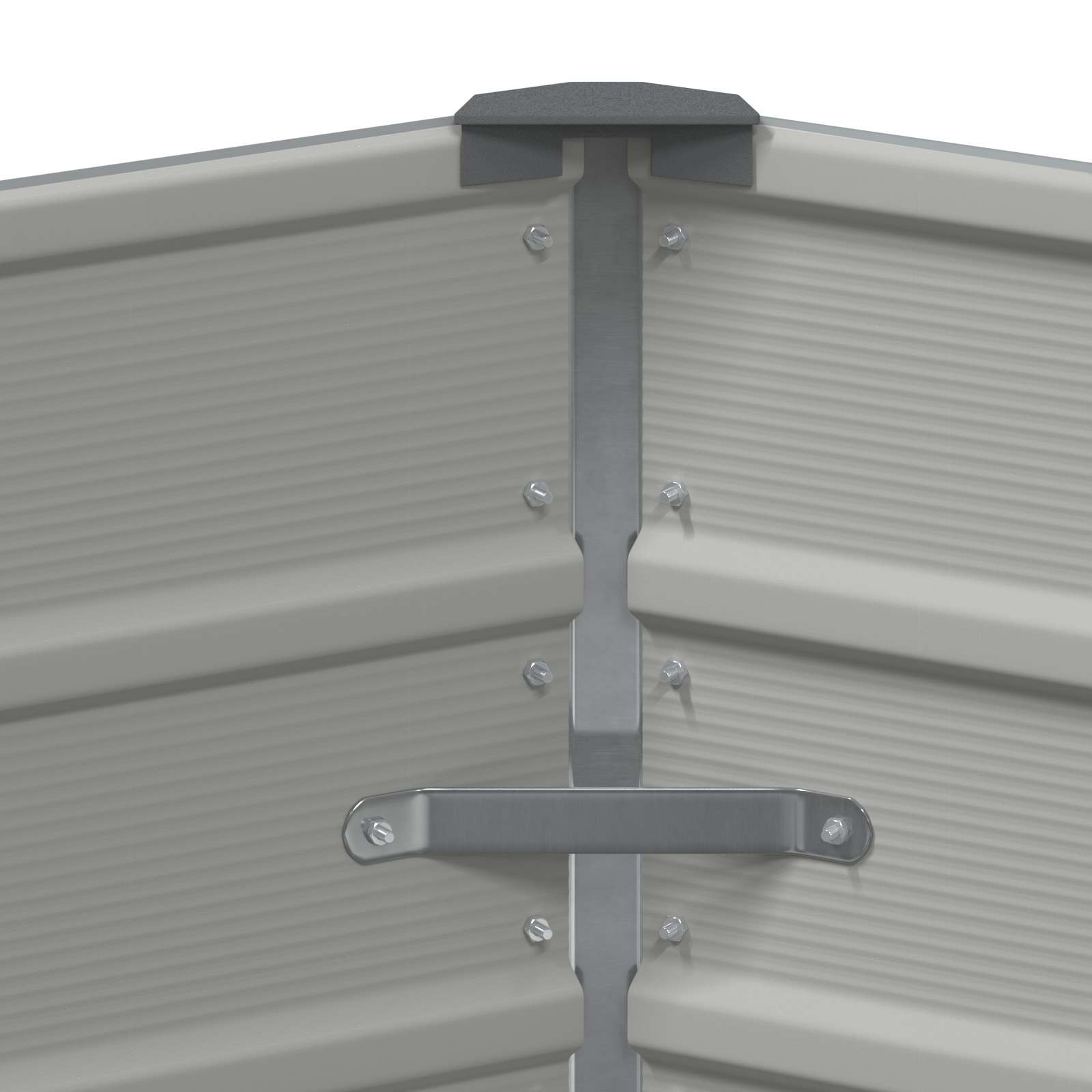 Fioriera Grigio chiaro 129 x 129 x 75 cm Acciaio