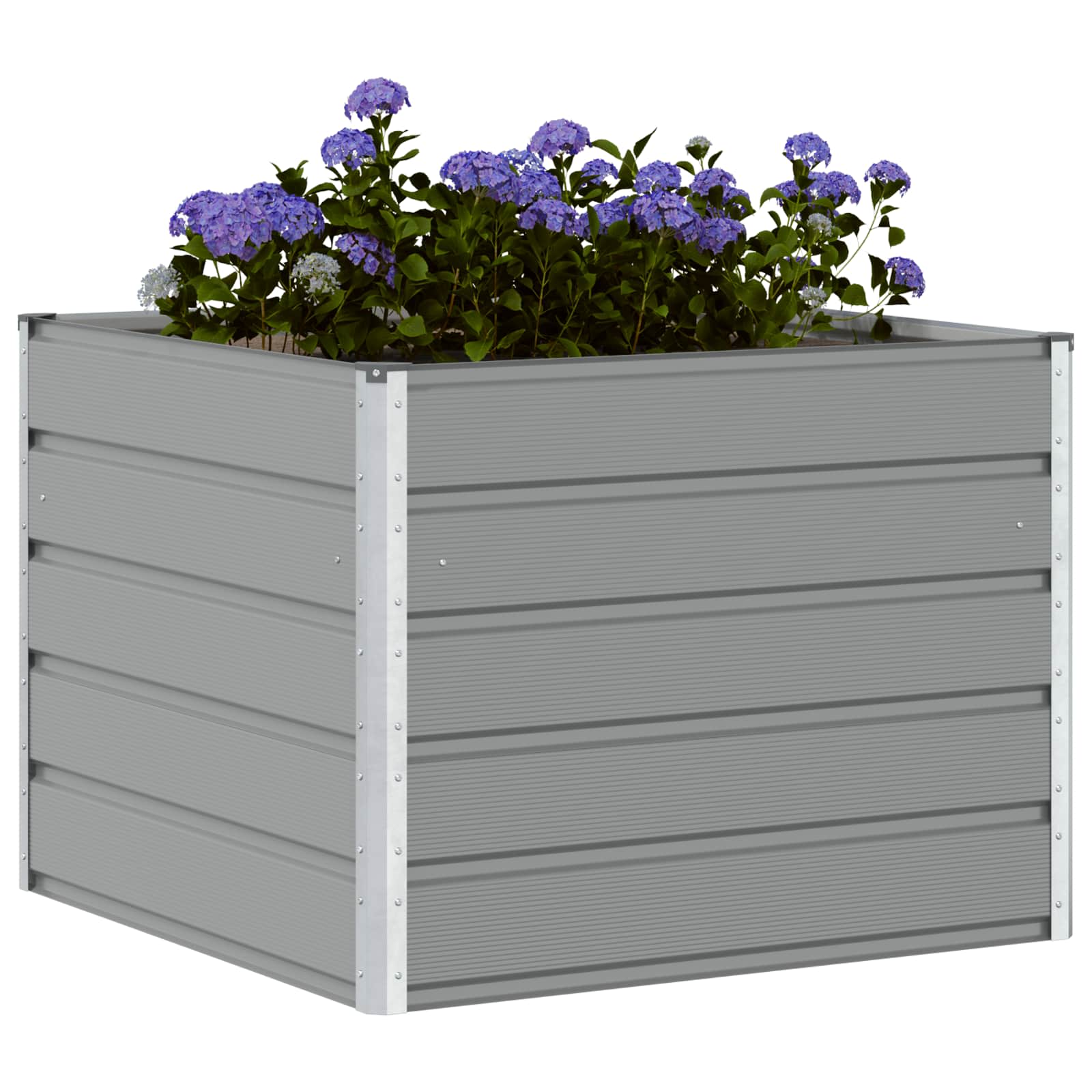 Fioriera Grigio chiaro 100 x 100 x 75 cm Acciaio