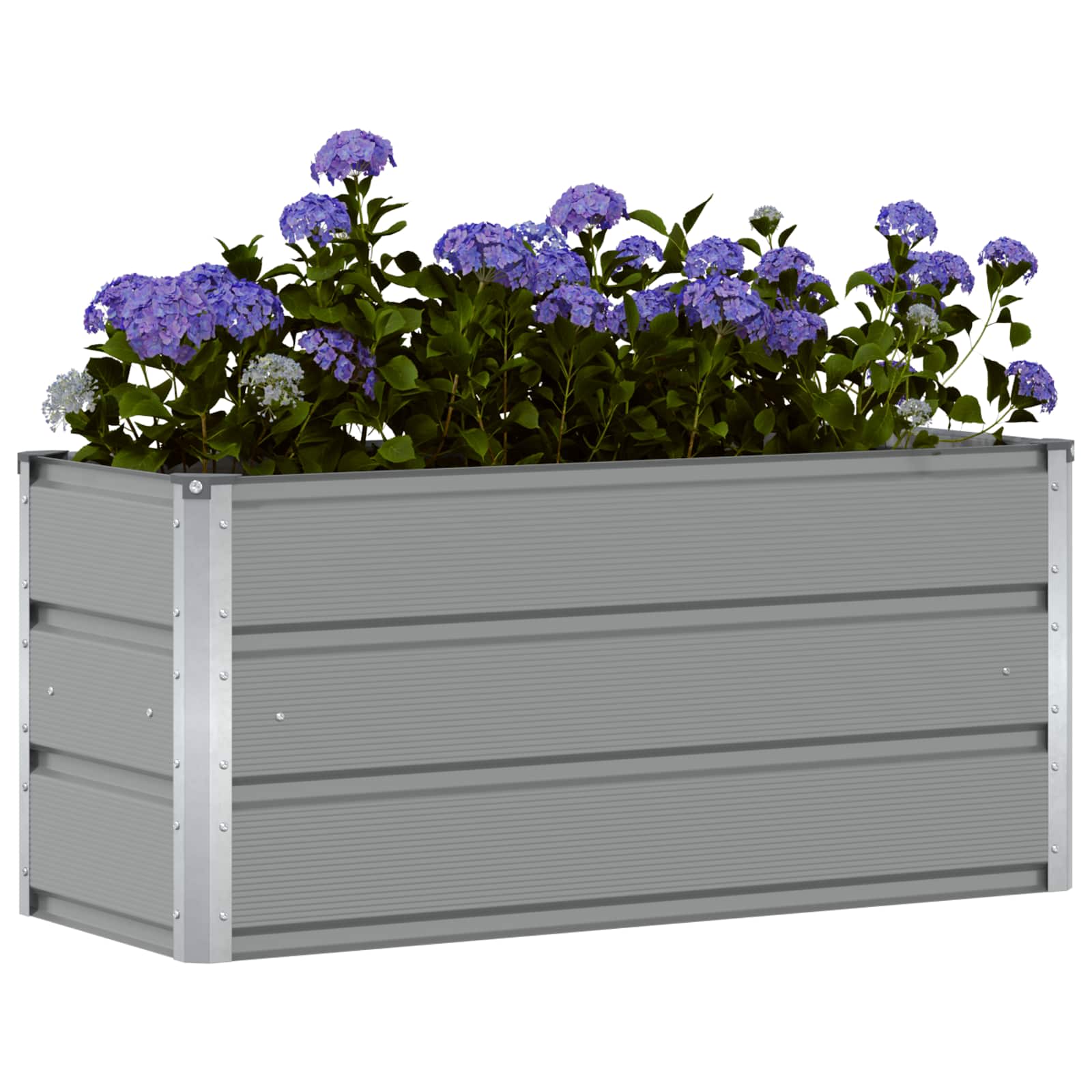 Fioriera Grigio chiaro 100 x 40 x 45 cm Acciaio