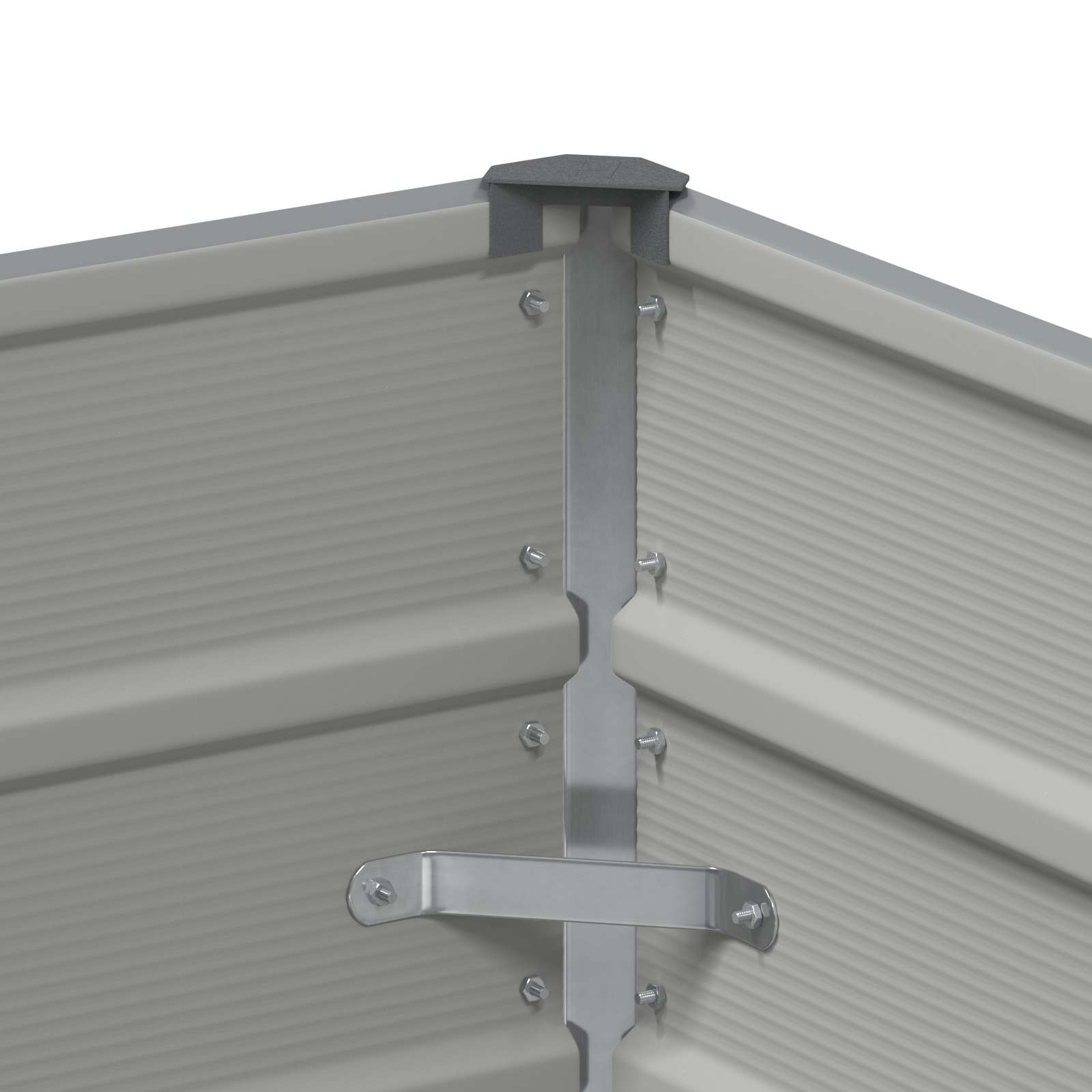 Fioriera Grigio chiaro 100 x 40 x 75 cm Acciaio