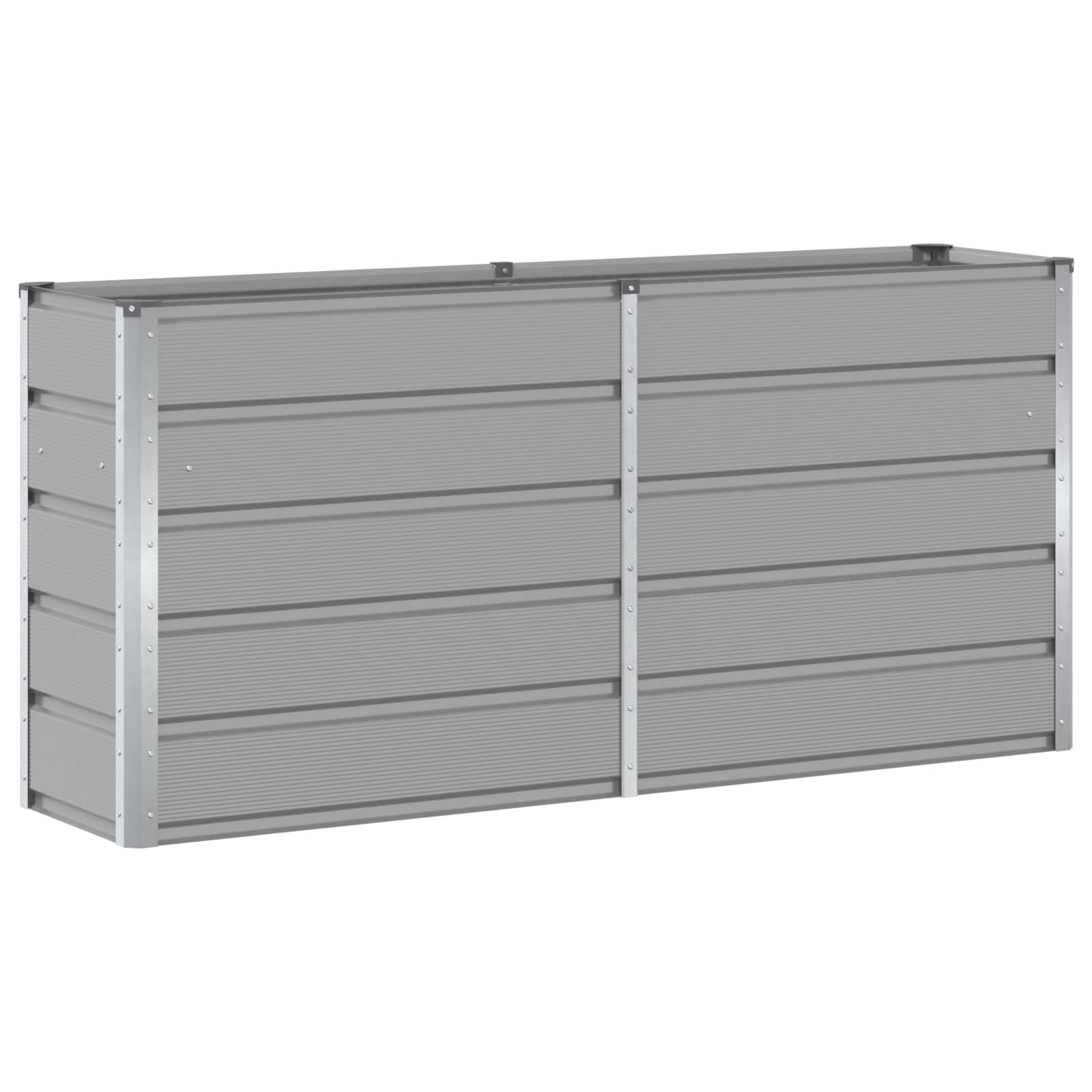 Fioriera Grigio chiaro 160 x 40 x 75 cm Acciaio