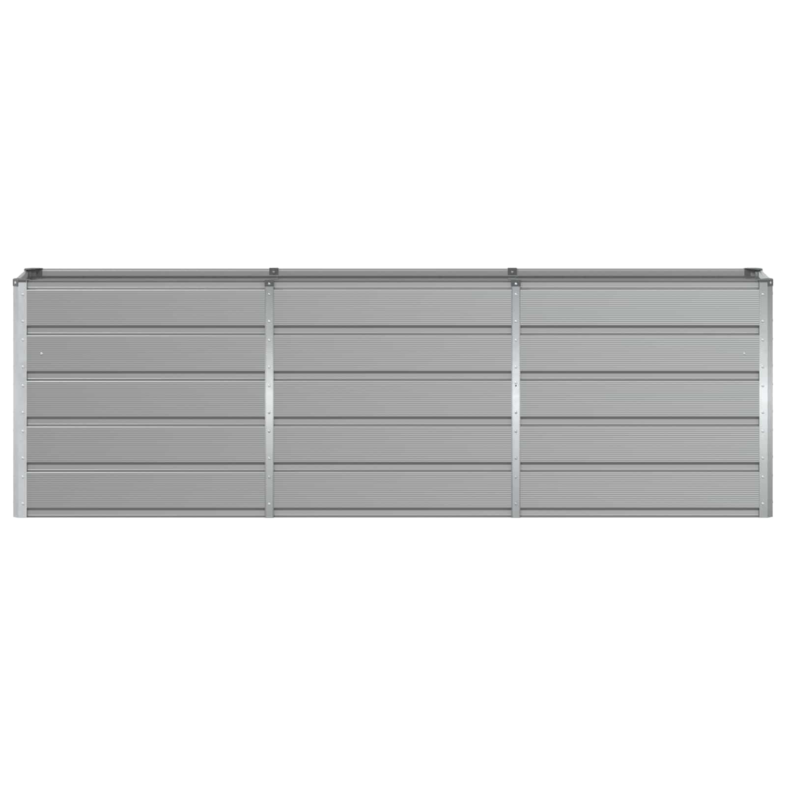 Fioriera Grigio chiaro 240 x 40 x 75 cm Acciaio